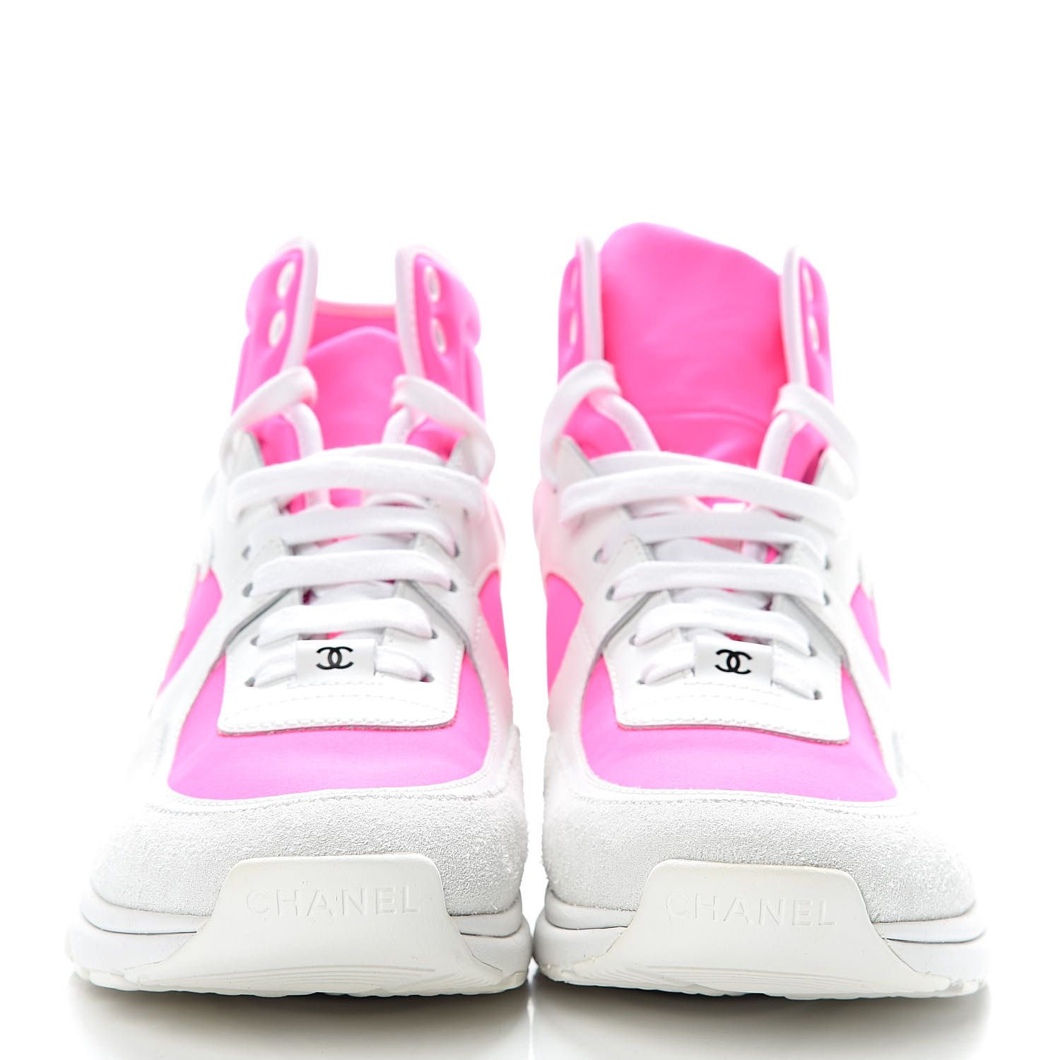 chanel high top sneakers pink