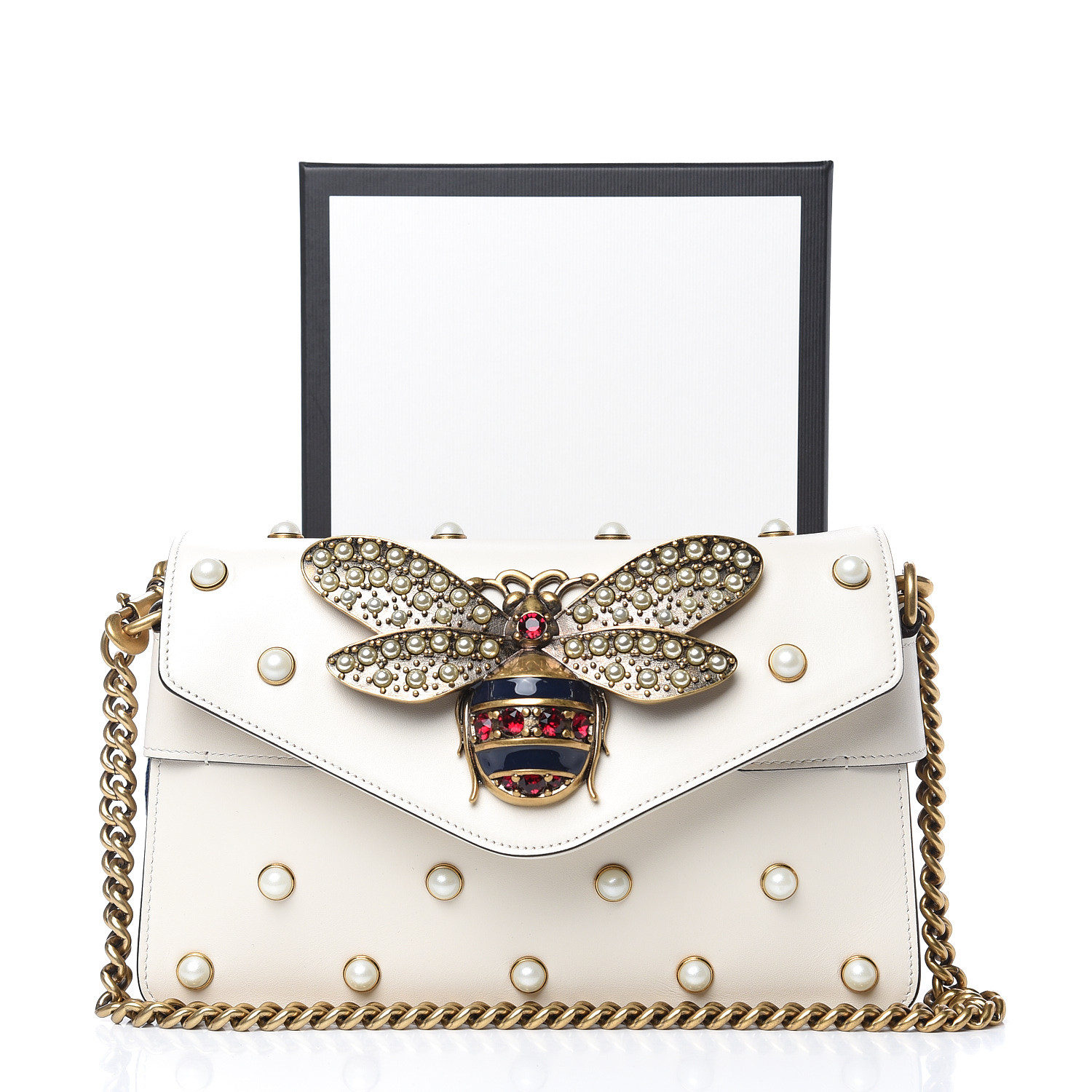 gucci pearl bee bag