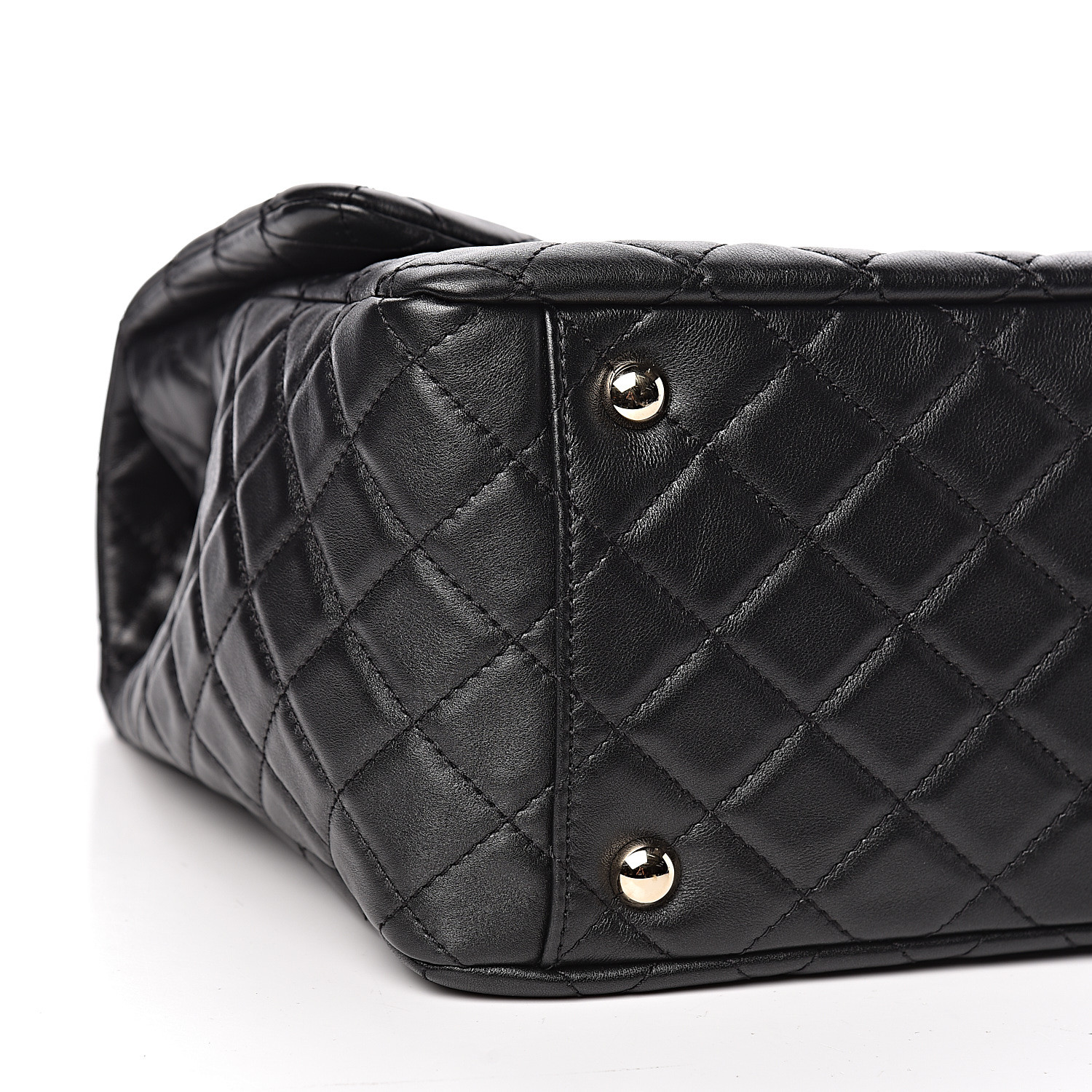 CHANEL Calfskin Quilted XXL Travel Flap Bag Black 490914