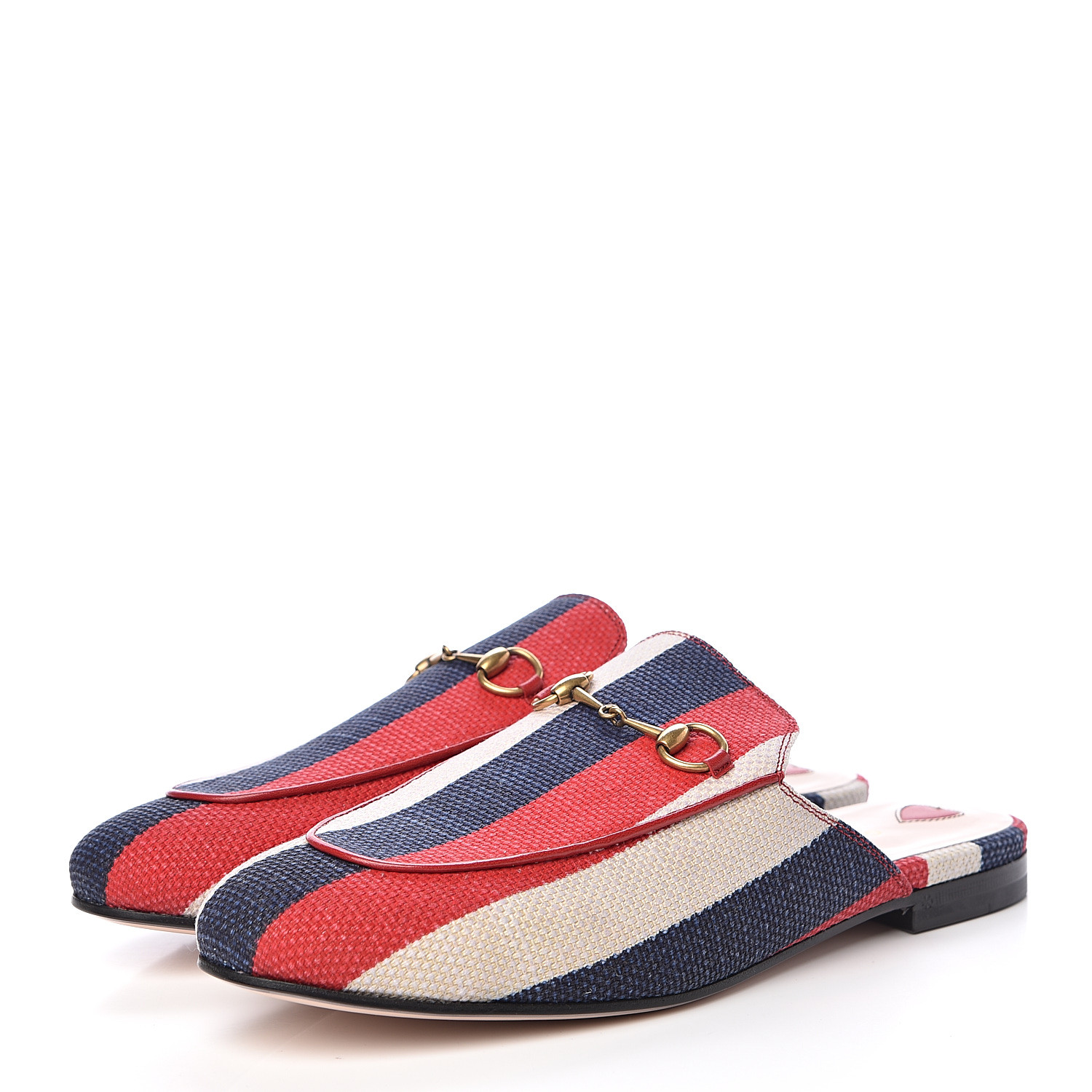 canvas gucci princetown mules