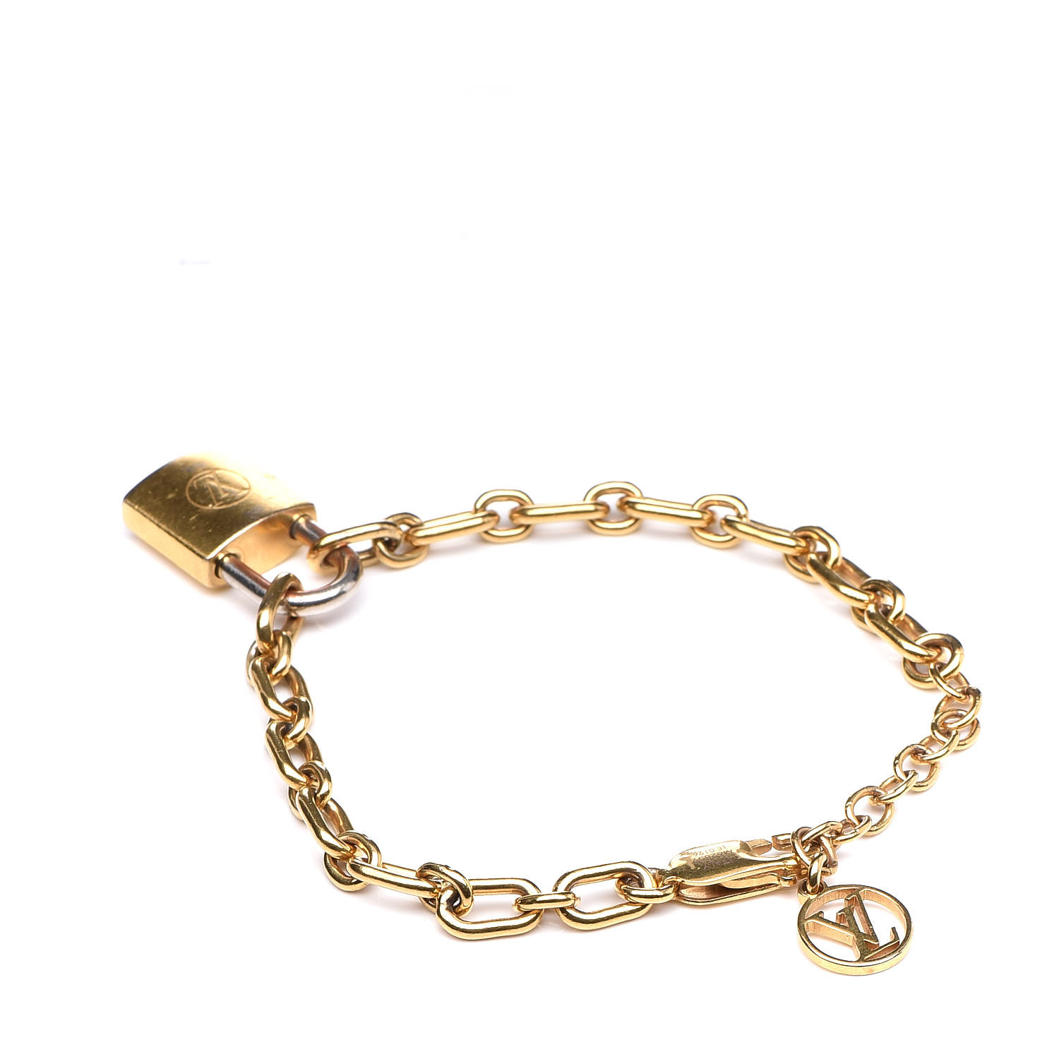 LOUIS VUITTON Lock It Bracelet Gold 401145 | FASHIONPHILE