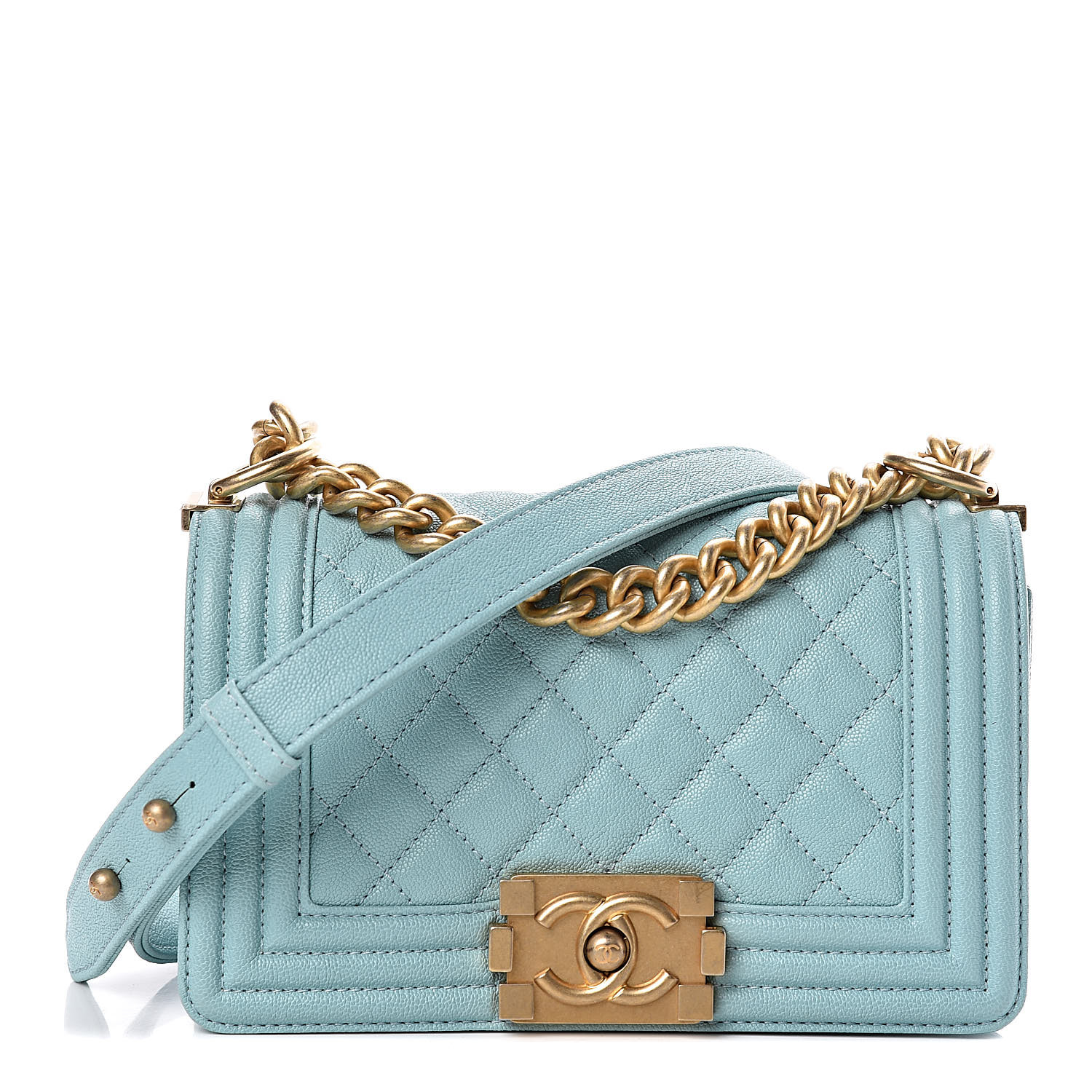 small blue chanel bag