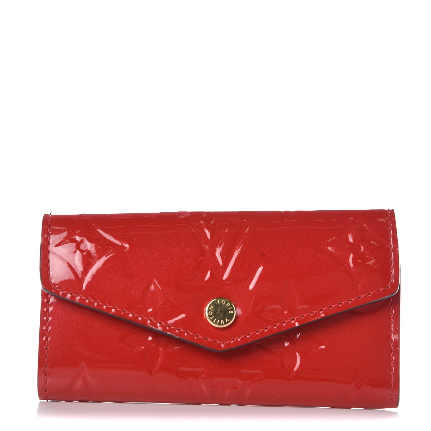 louis vuitton red vernis key pouch