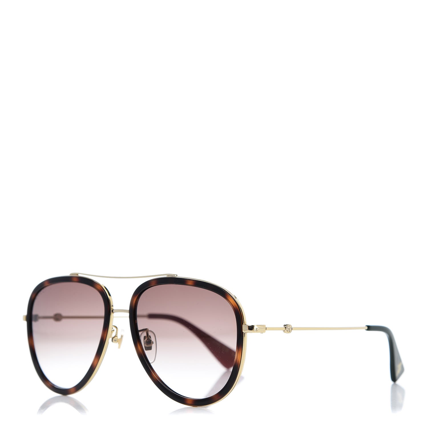 Gucci Aviator Sunglasses Gg0062s In Tortoise 312898