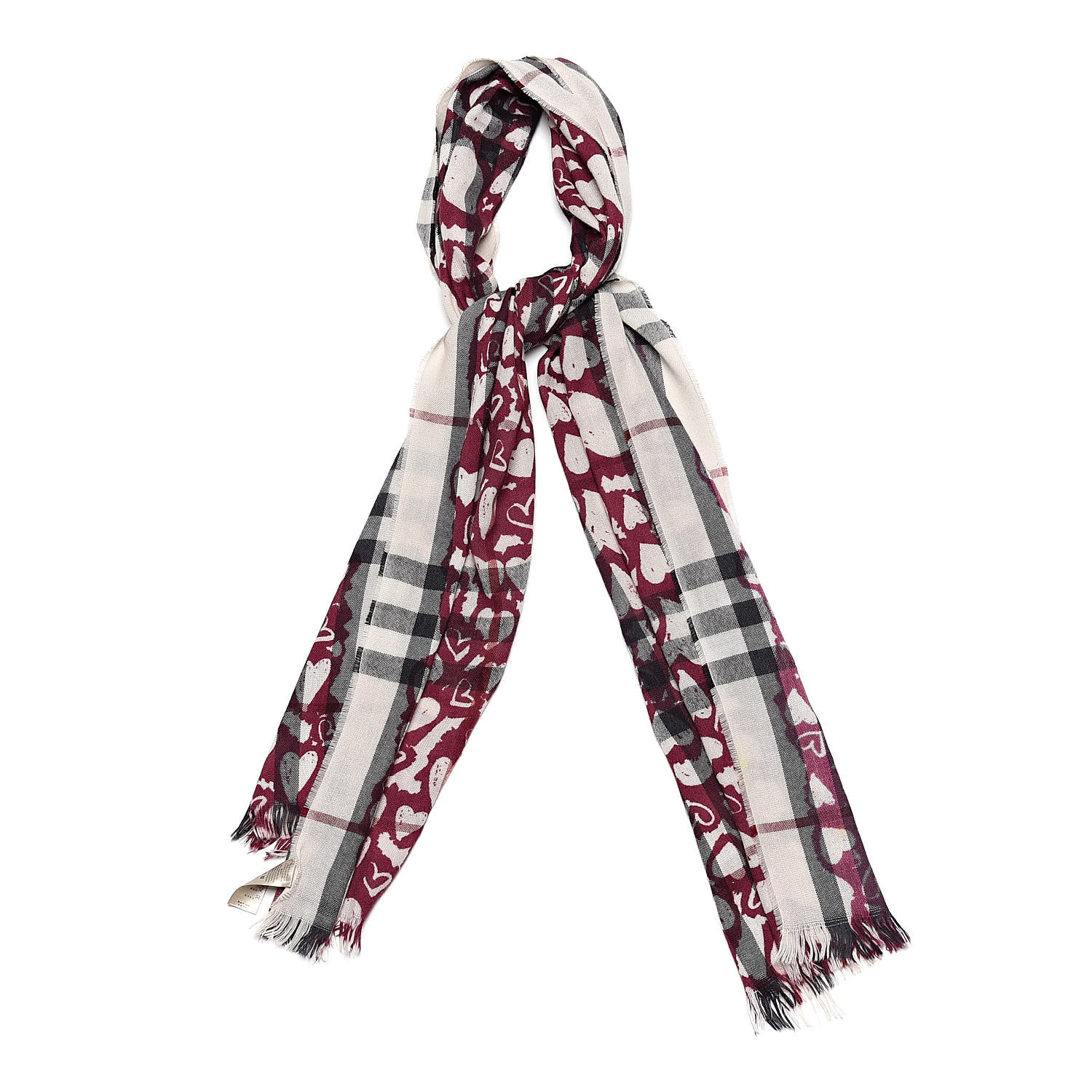 burberry pink heart scarf