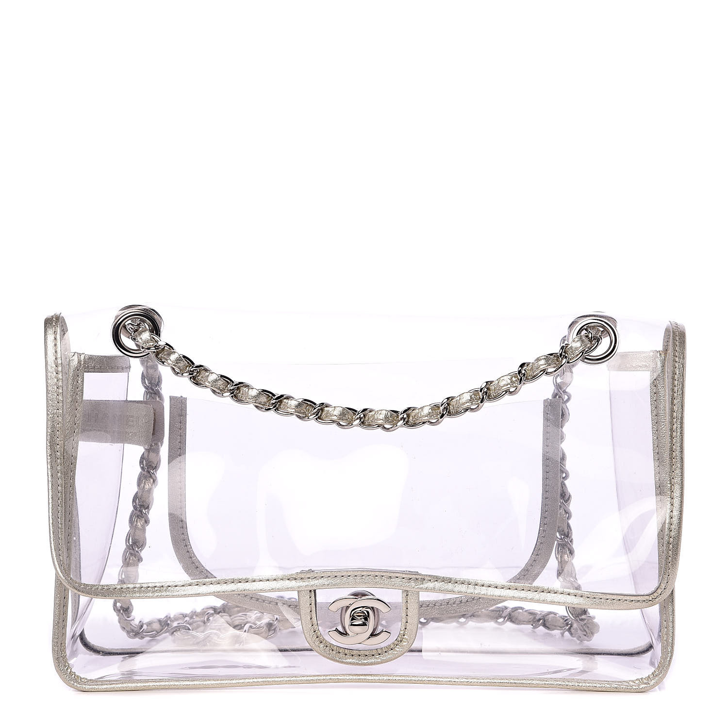 chanel clear flap bag