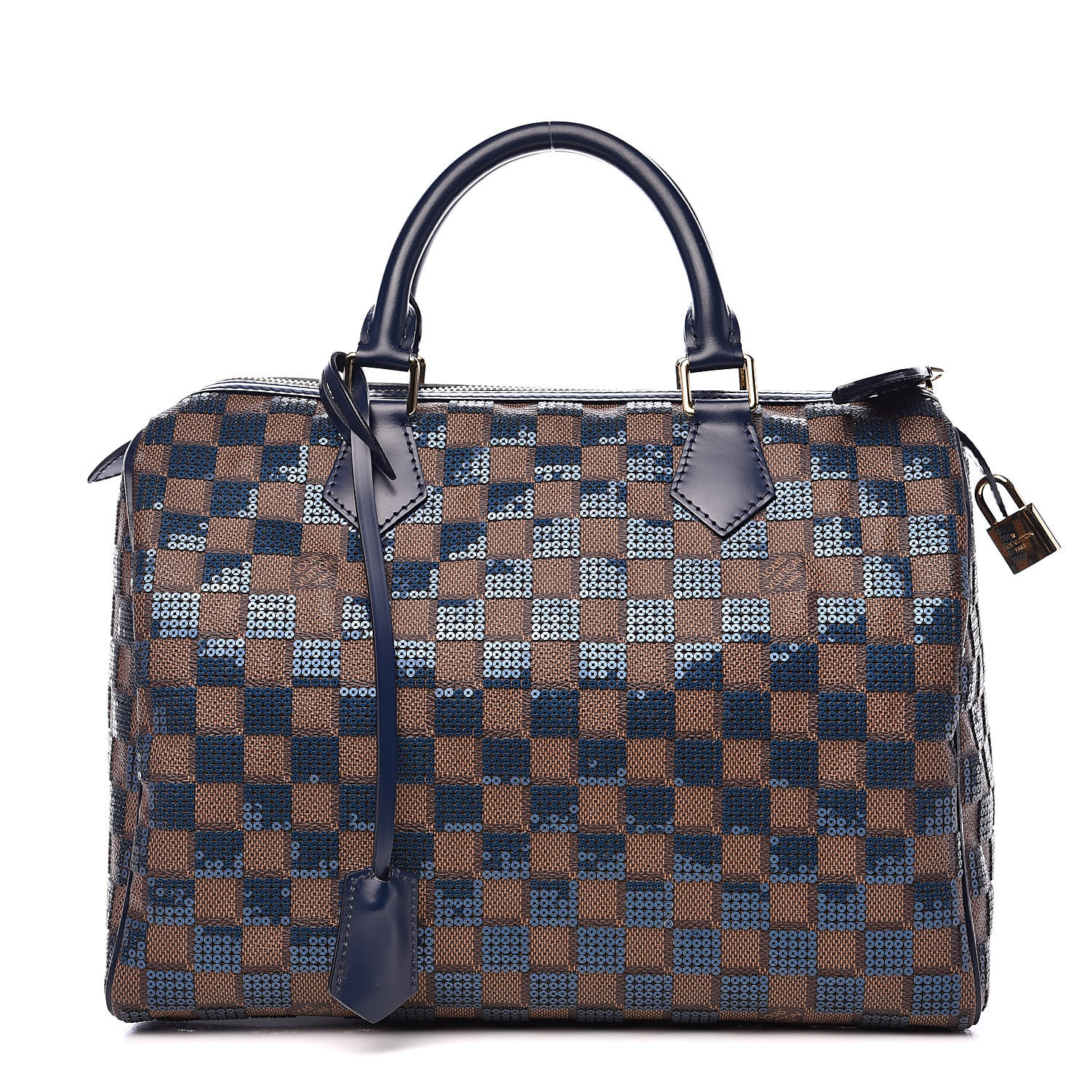 Louis Vuitton Speedy Damier Paillettes 30 Rouge Purple Shoulder Bag