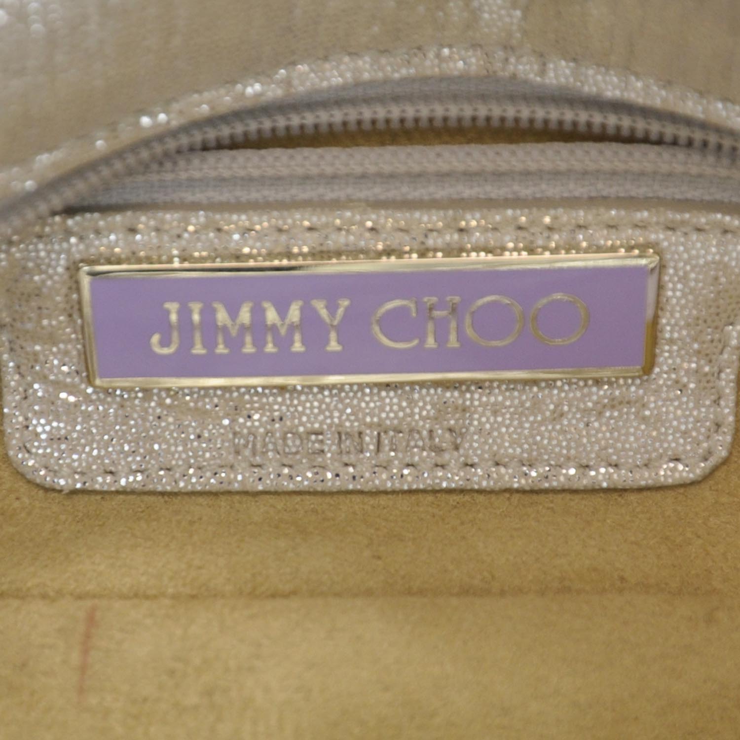 jimmy choo silver evening bag