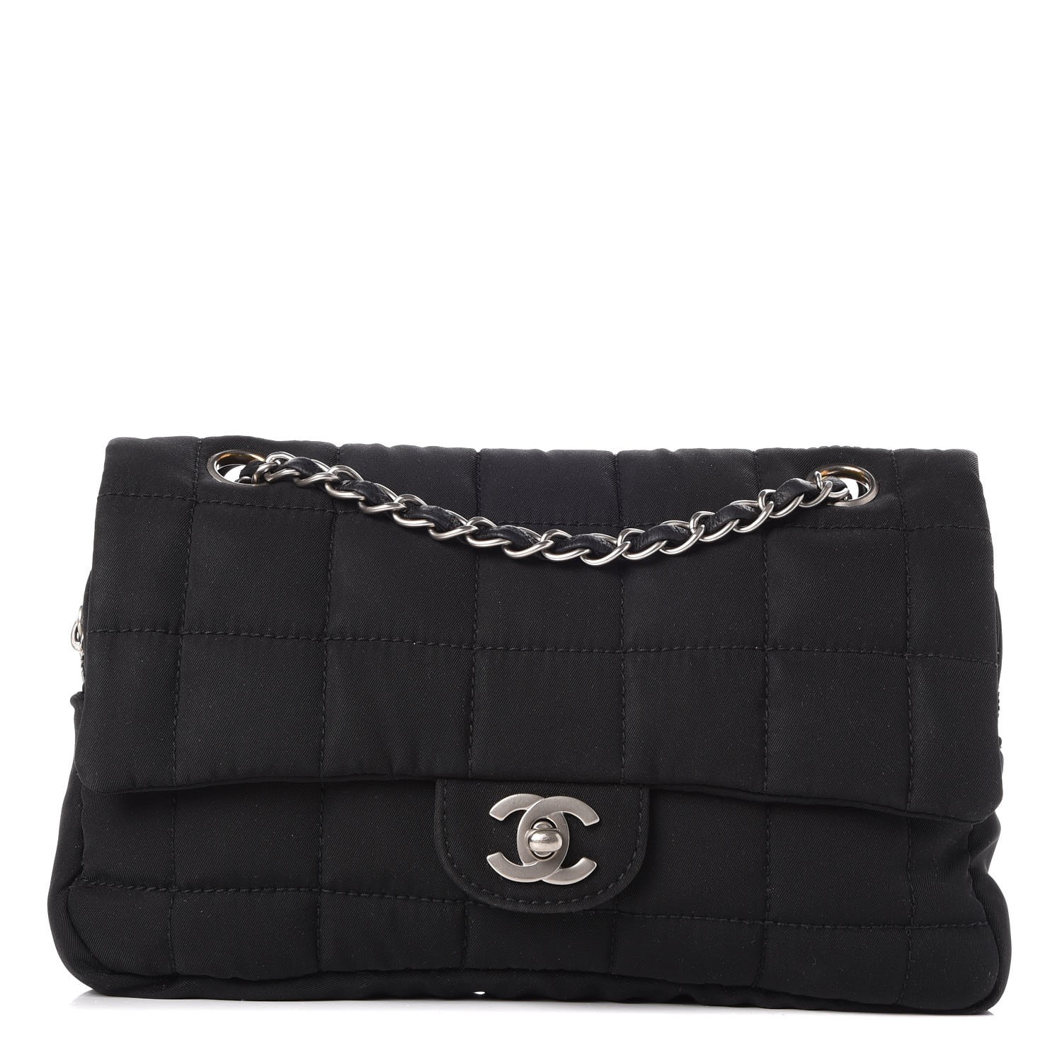 CHANEL Nylon Square Quilted Flap Black 274463