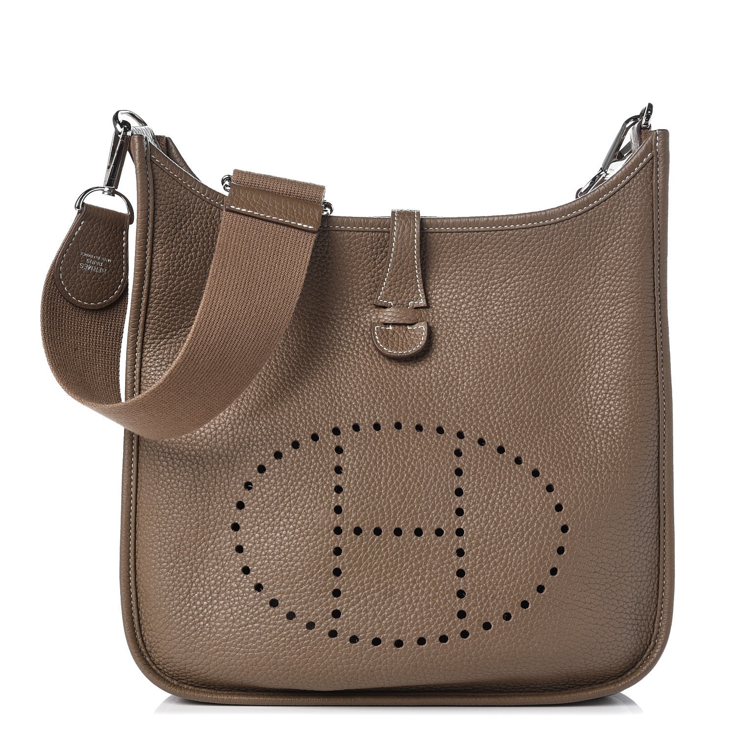 HERMES Taurillon Clemence Evelyne III PM Etoupe 308305