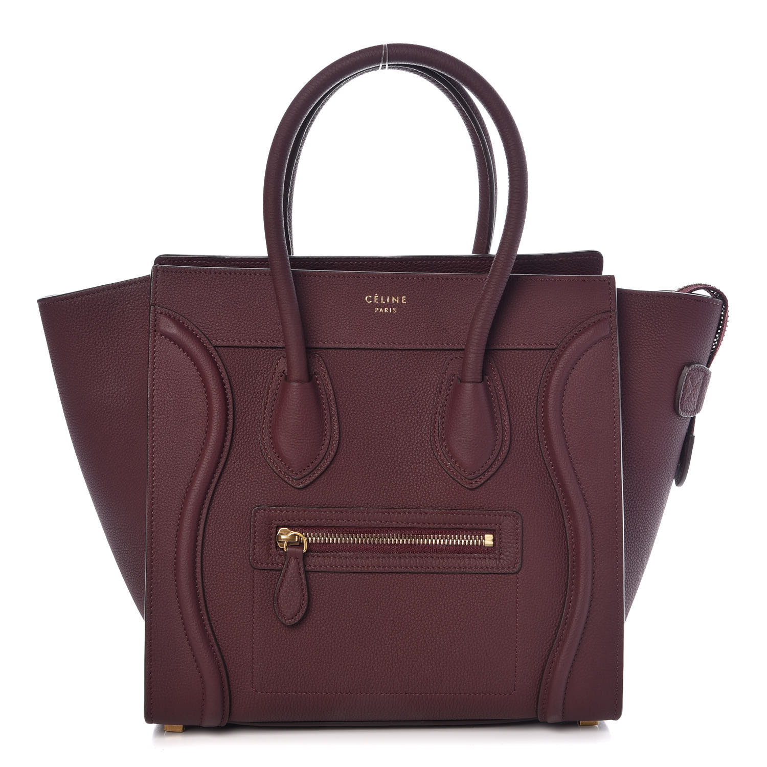 celine micro luggage burgundy