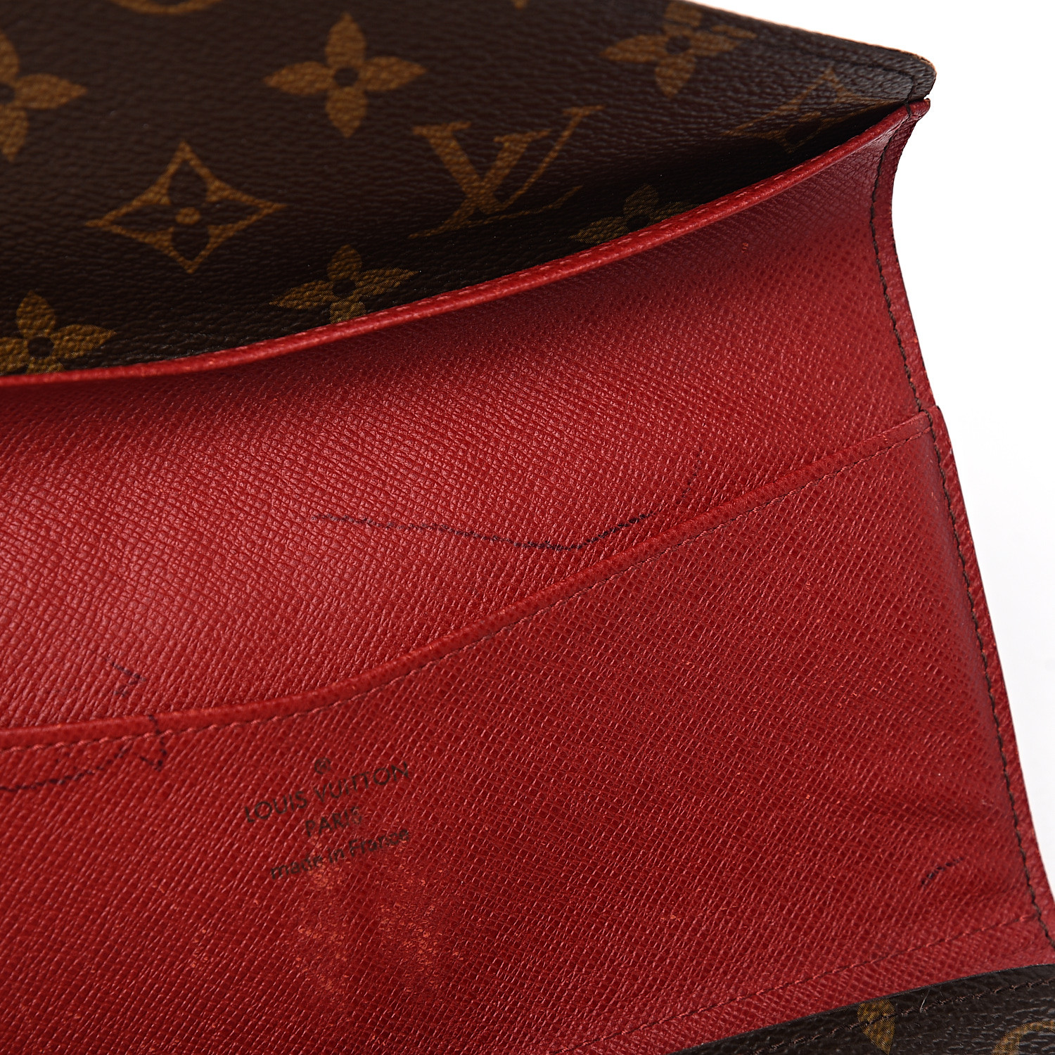 LOUIS VUITTON Monogram Josephine Wallet Red 572583