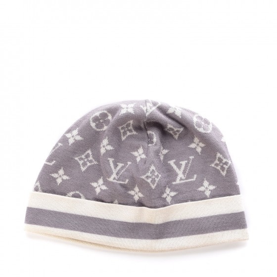 Louis Vuitton Taupe Brown Monogram Wool Grand Froid Pom Beanie For Sale at  1stDibs