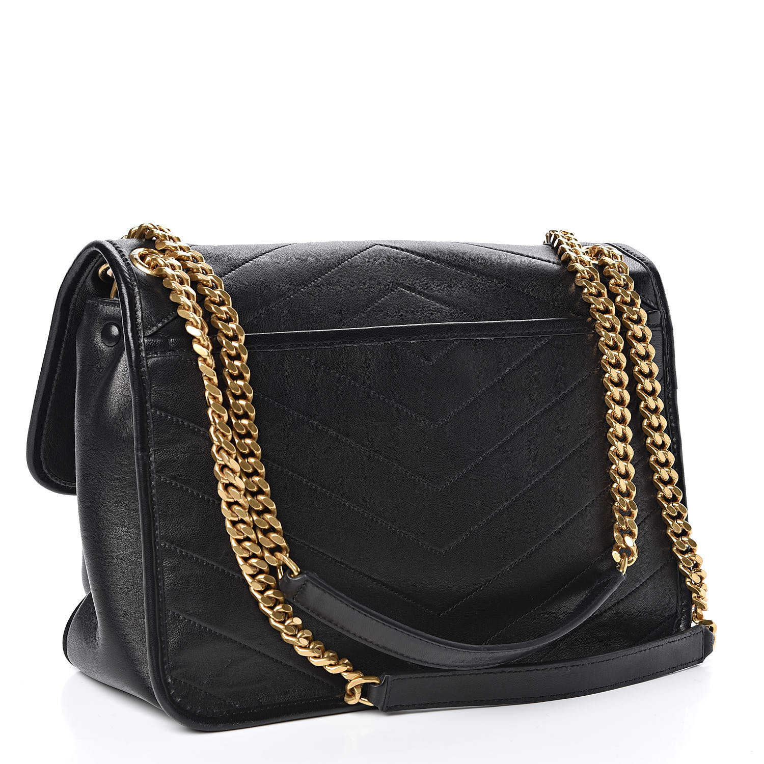 SAINT LAURENT Lambskin Matelasse Monogram Medium Niki Chain Satchel ...