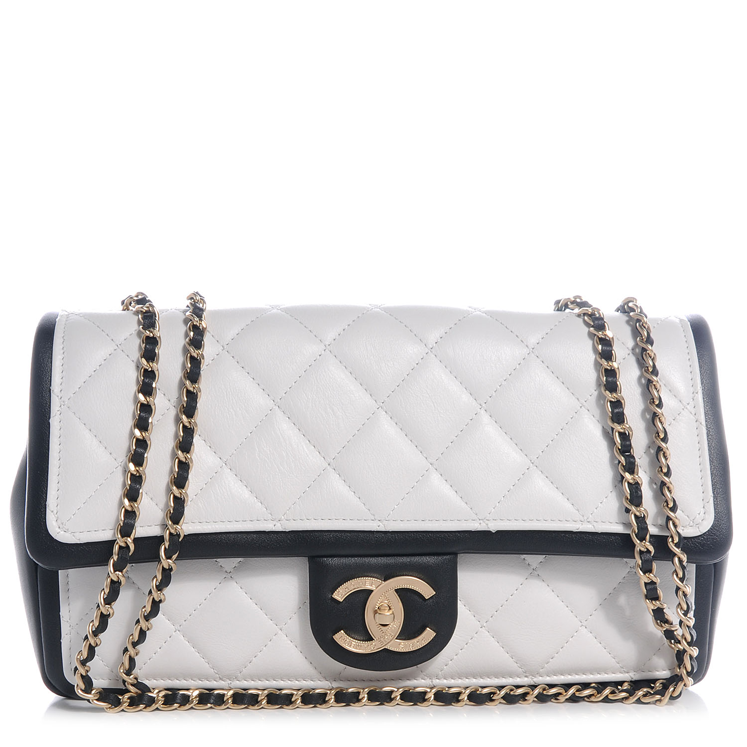 black and white chanel bag