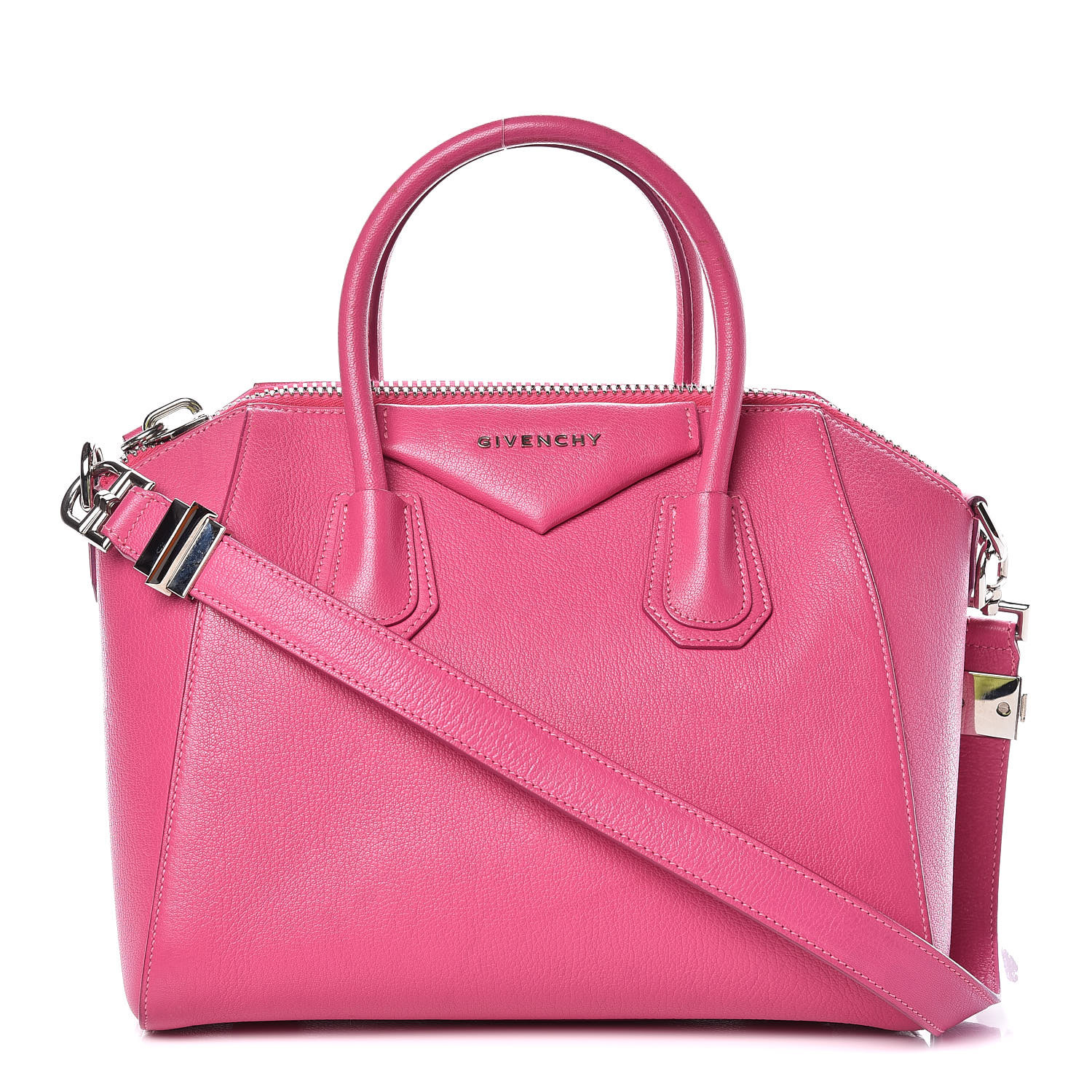 GIVENCHY Sugar Goatskin Small Antigona Fuschia 410373