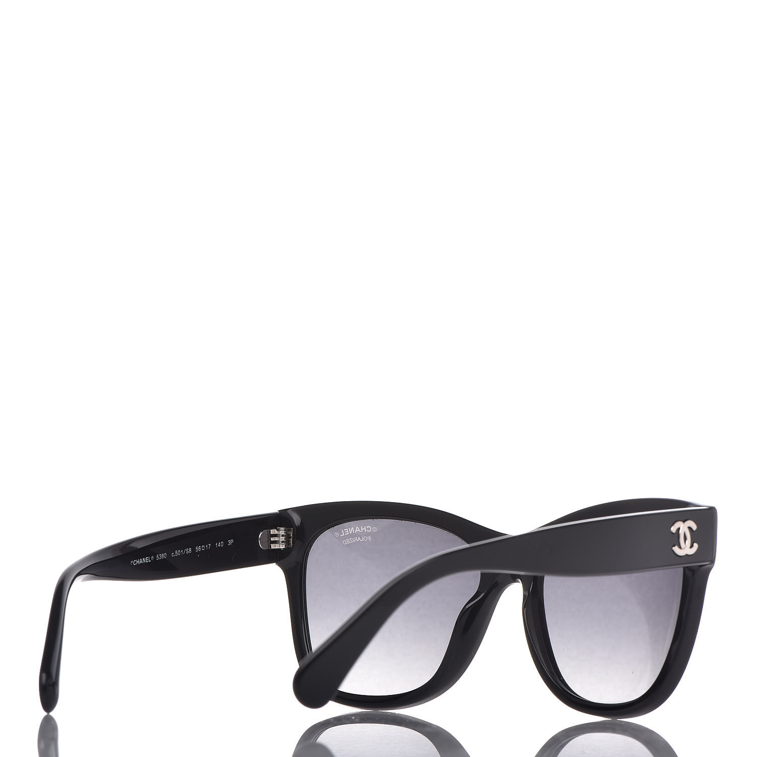 CHANEL Square CC Sunglasses 5380 Black 408414 | FASHIONPHILE