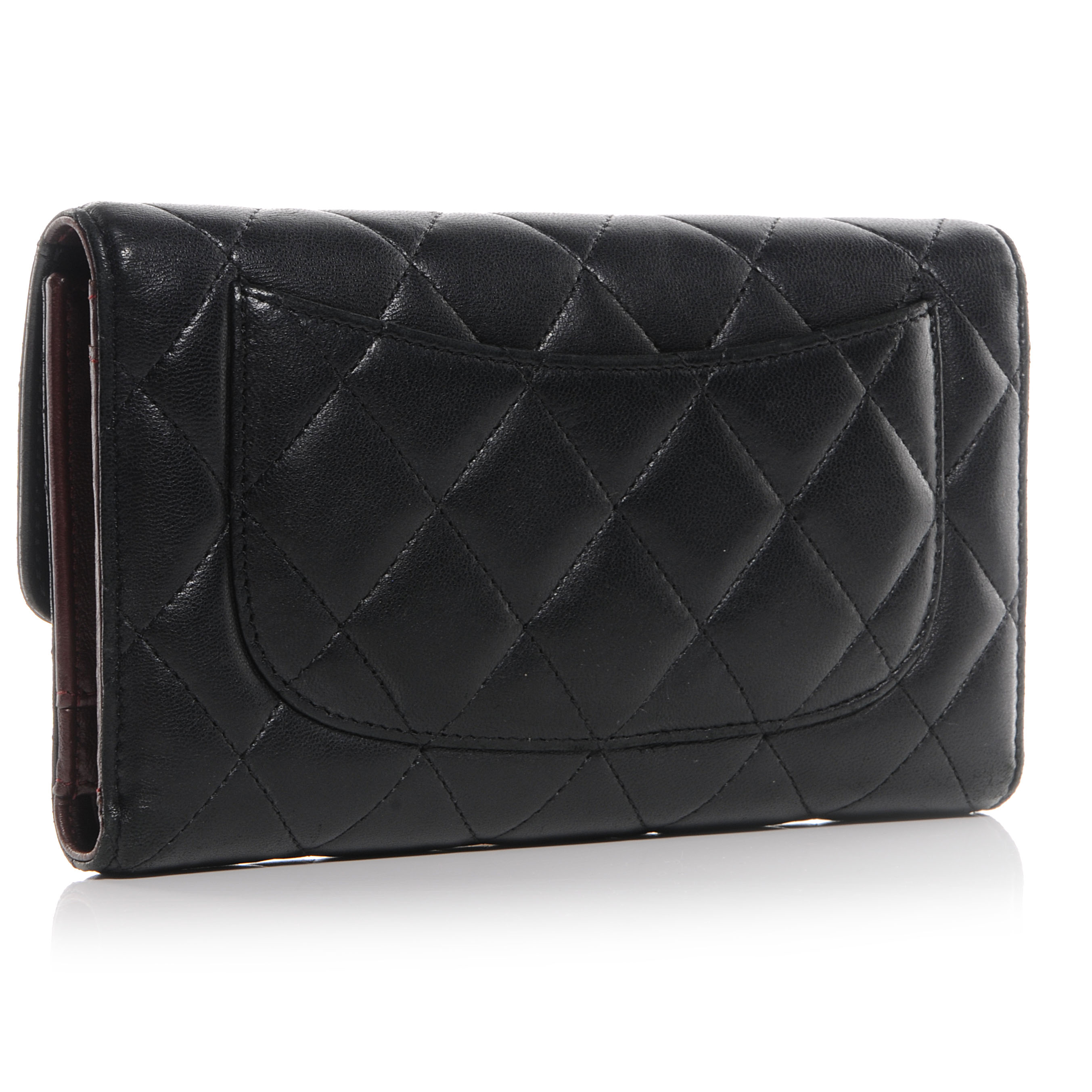 chanel flap wallet black