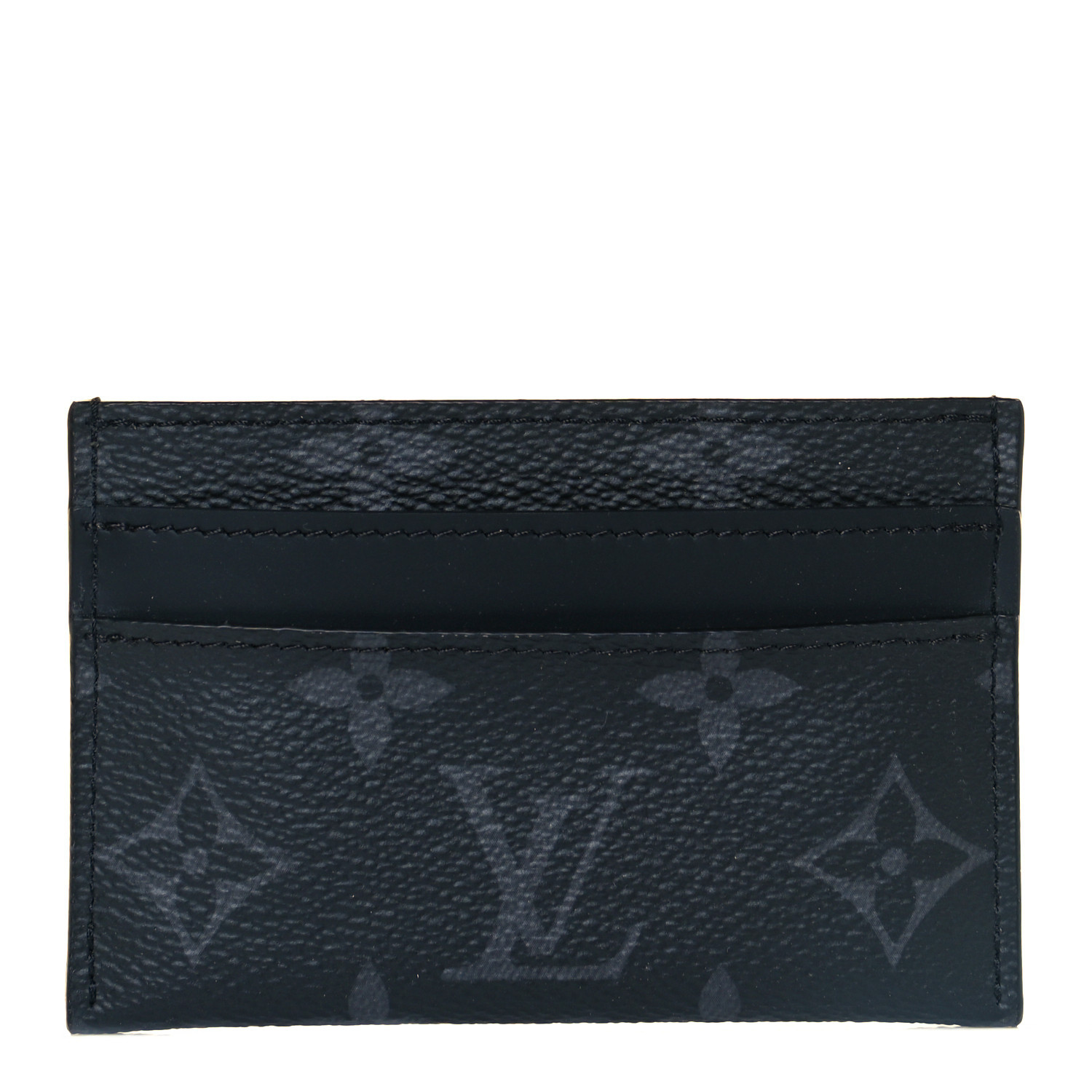 louis vuitton card holder porte cartes double monogram eclipse