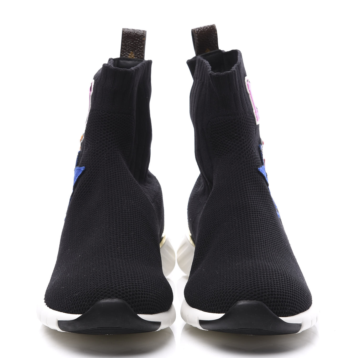 lv black heart sock sneaker boot