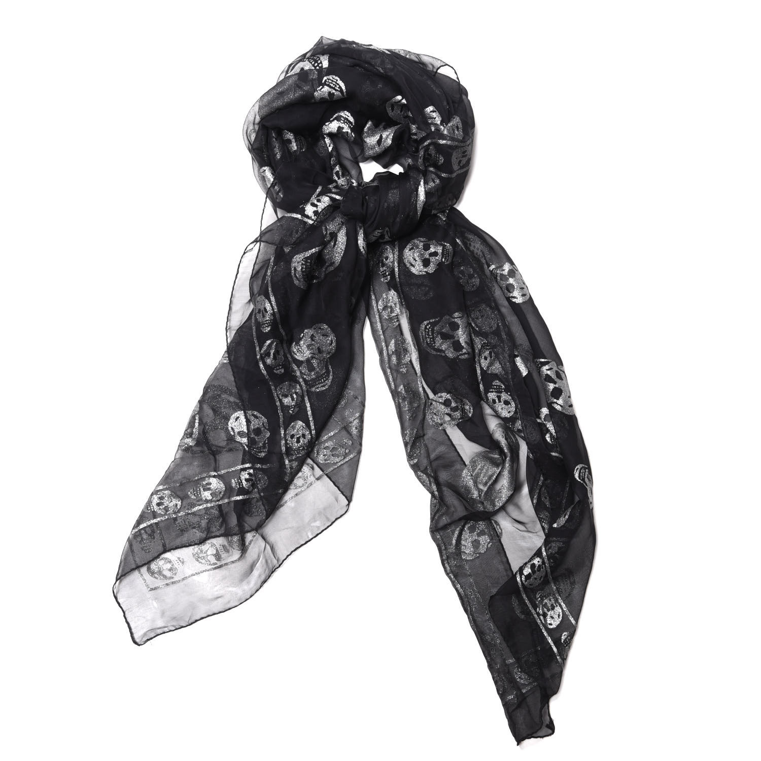 Alexander mcqueen silk top skull scarf