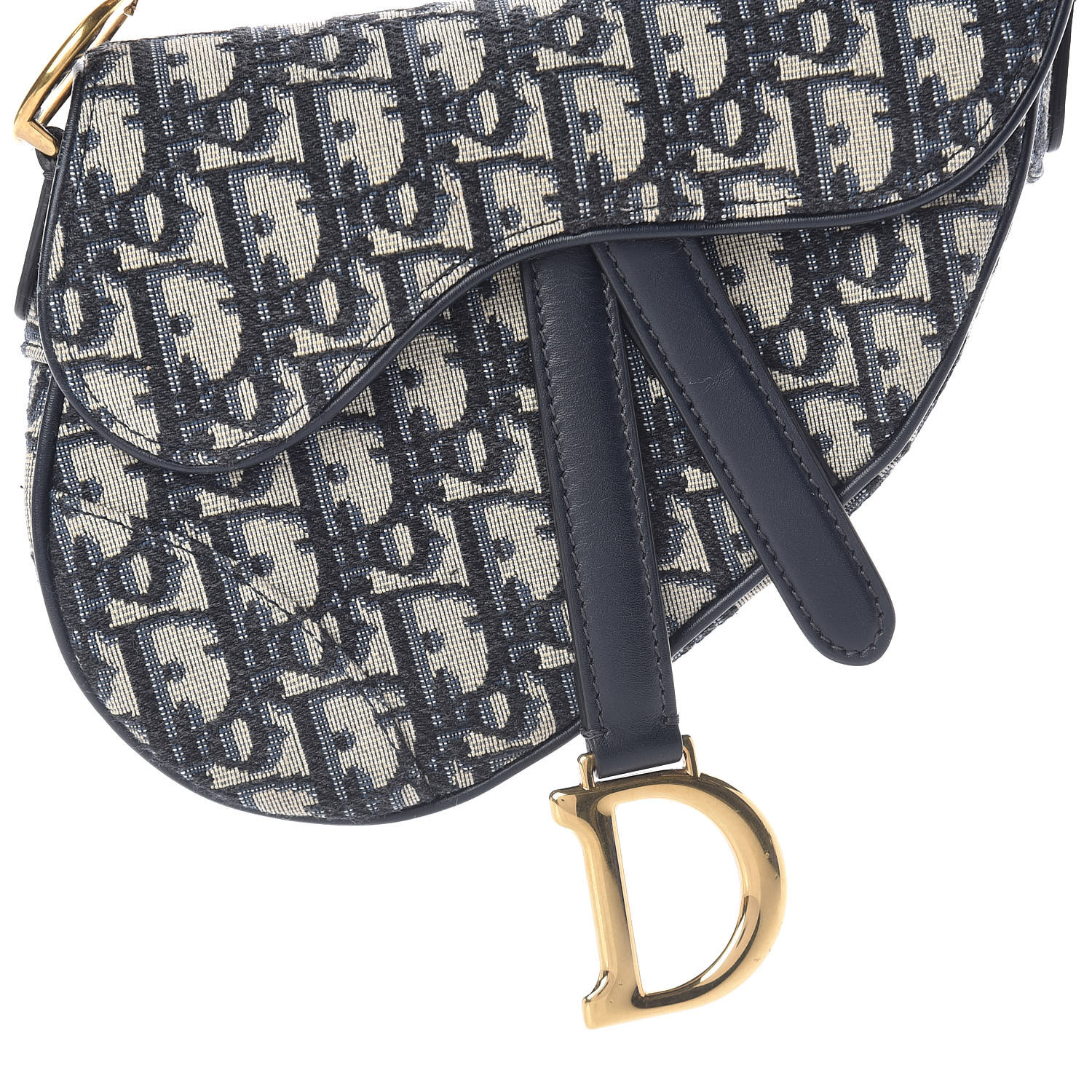 Christian Dior Oblique Mini Saddle Bag Blue 491542 9433