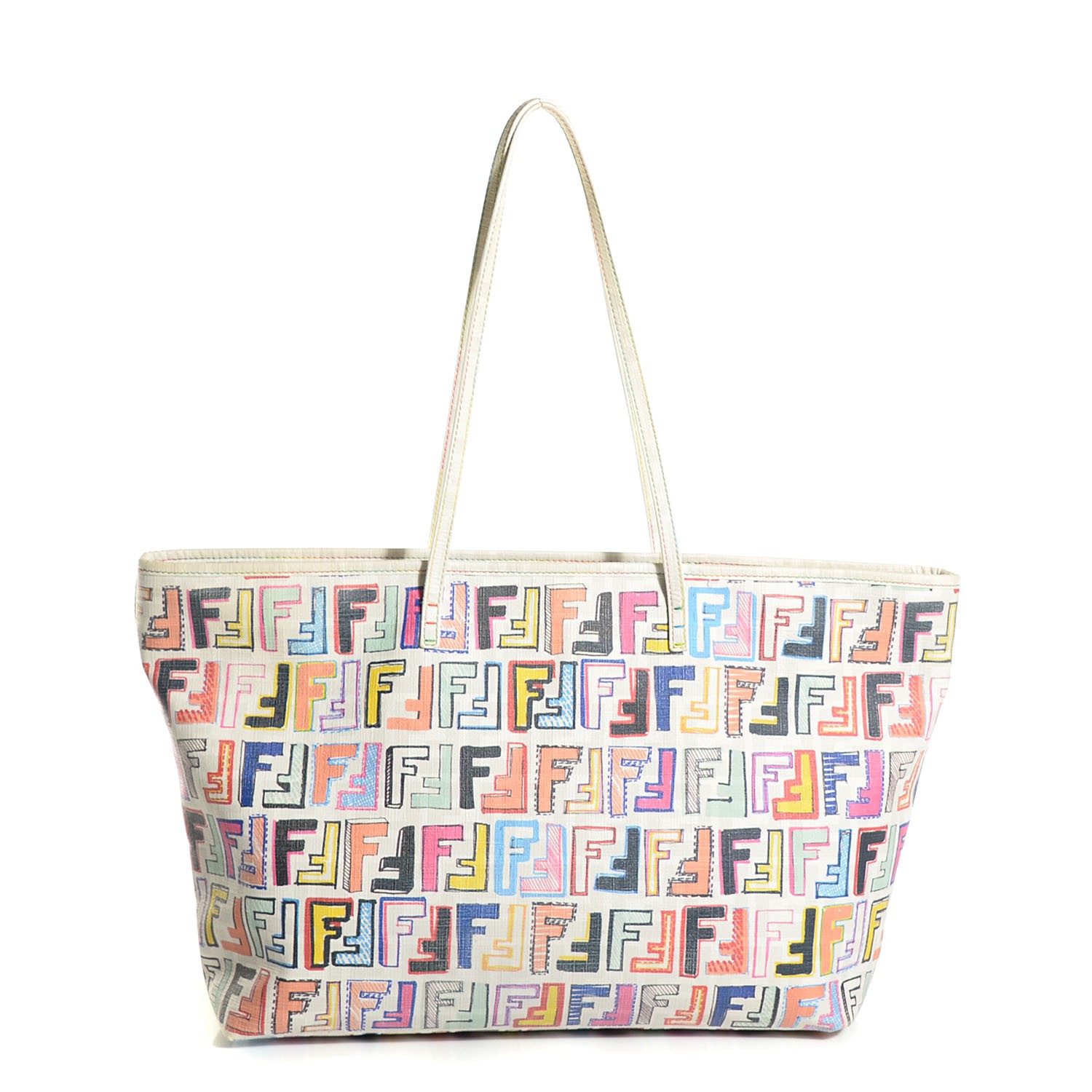 Fendi zucca discount roll tote bag