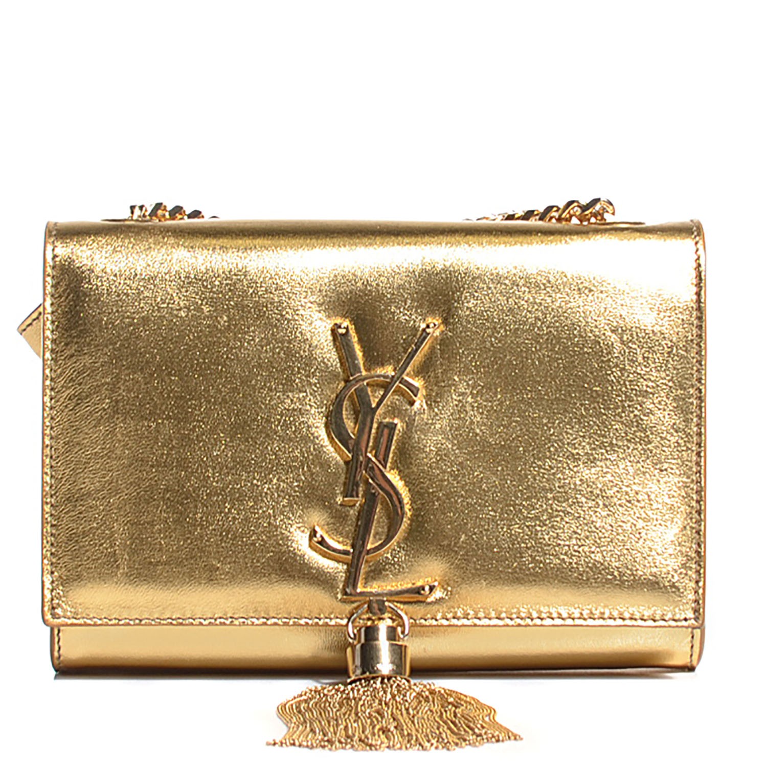 kate monogram ysl small tassel shoulder bag with golden hardware