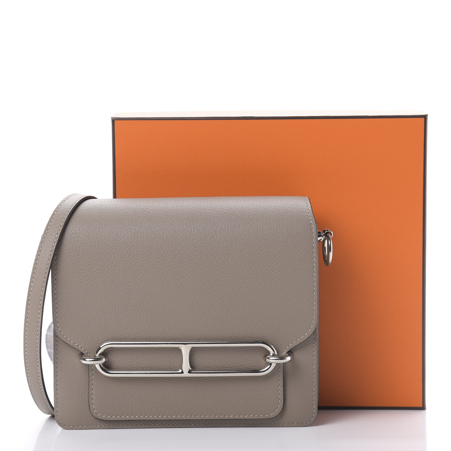 HERMES Evercolor Mini Sac Roulis Gris Asphalt 626176 | FASHIONPHILE