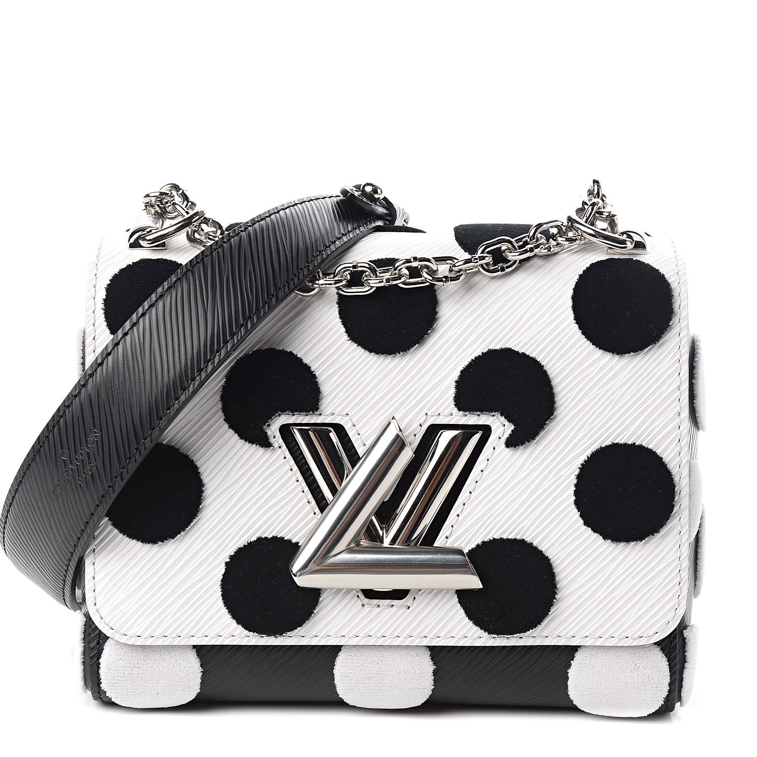 black and white polka dot handbolsa