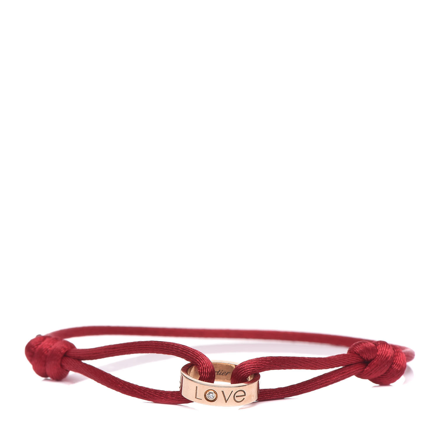 cartier red silk bracelet