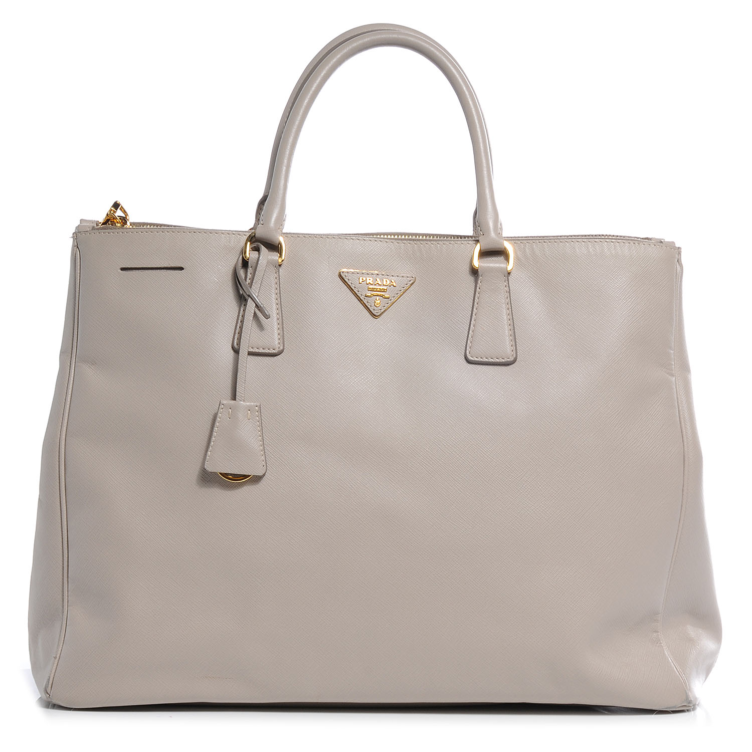 prada saffiano lux double zip