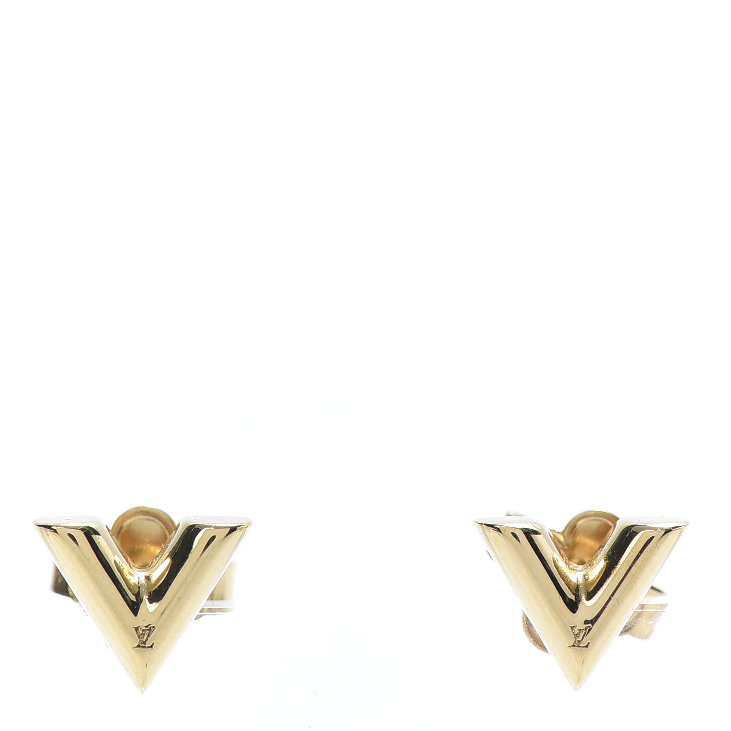 Louis Vuitton Goldtone/Silvertone Metal Louisette Stud Earrings