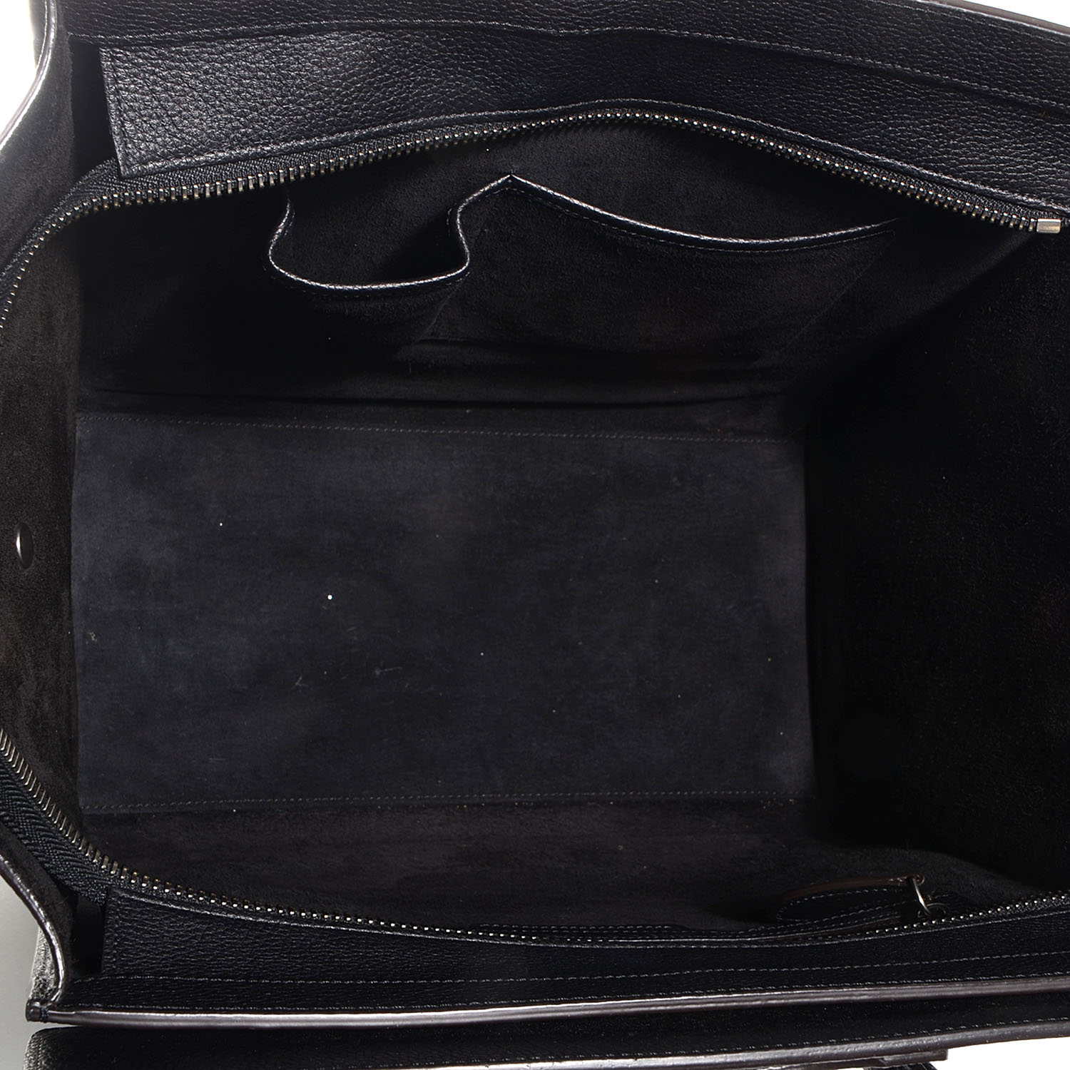 celine drummed calfskin mini luggage black