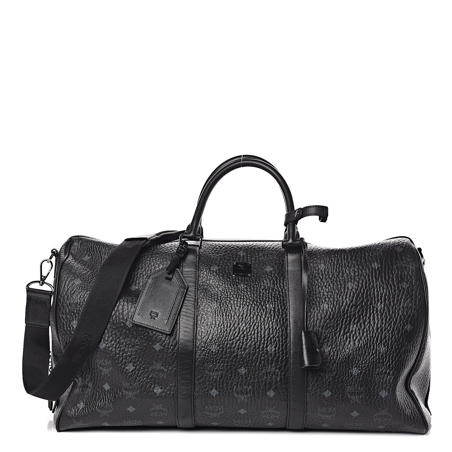 mcm duffle bag black