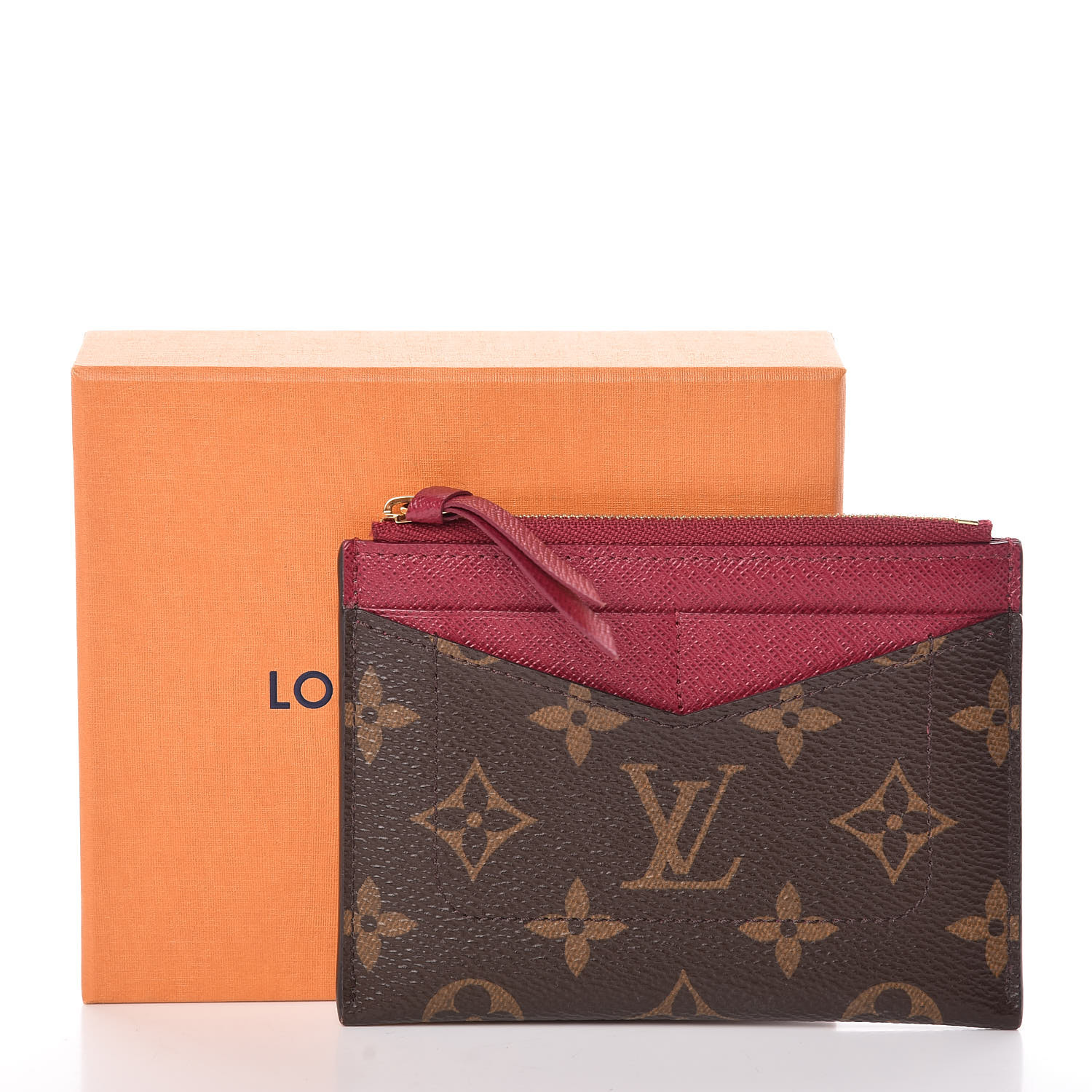 Louis Vuitton Monogram Zipped Card Holder Fuchsia 455607 0963