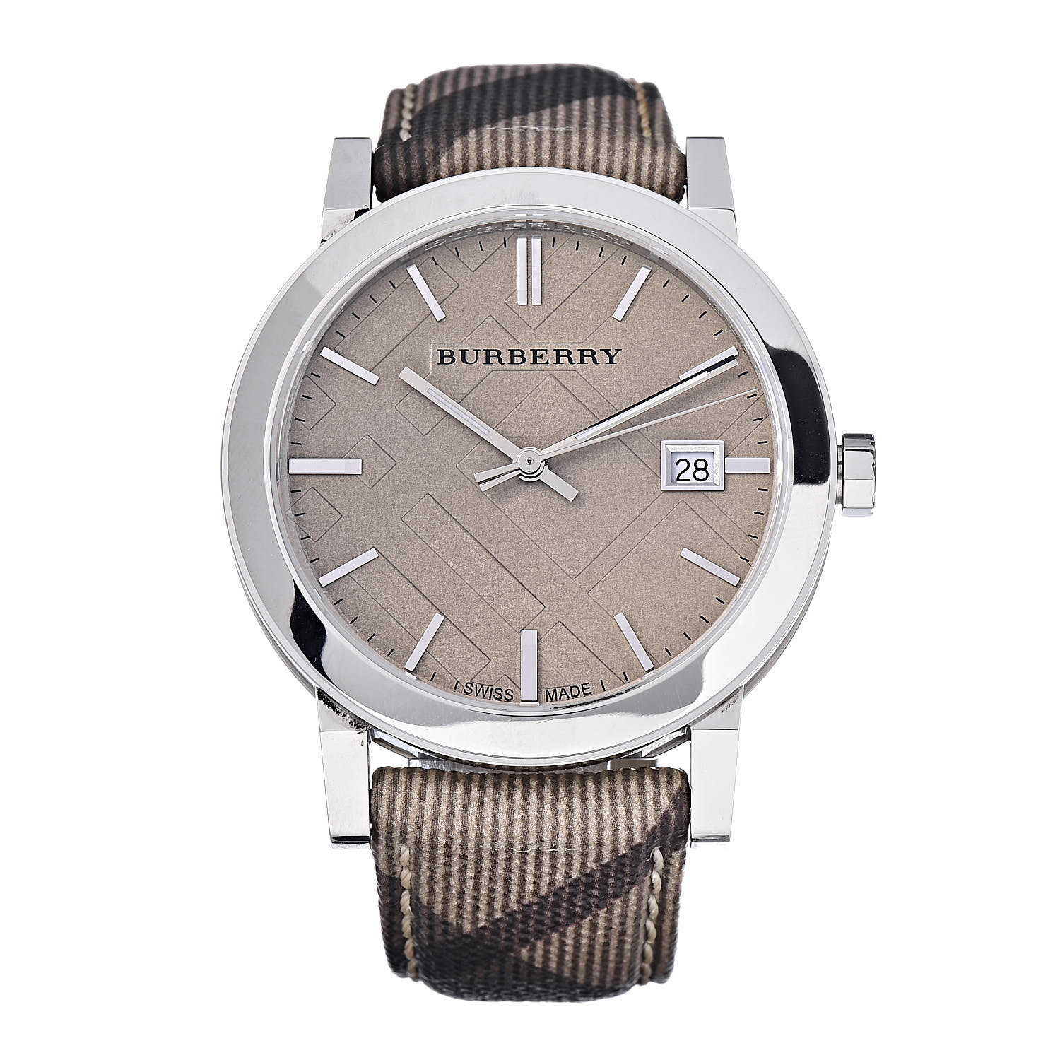 burberry smoke check strap watch