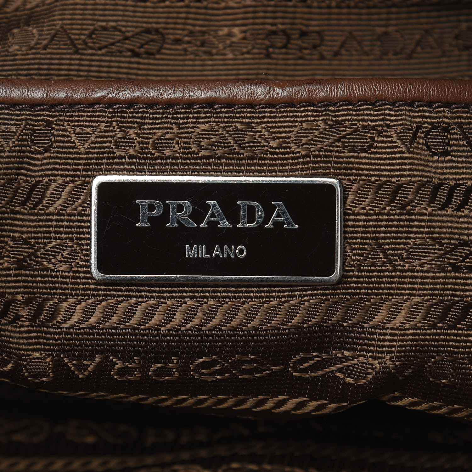 PRADA Tessuto Stampato Nylon Saffiano Print Tote Viola Check 455019