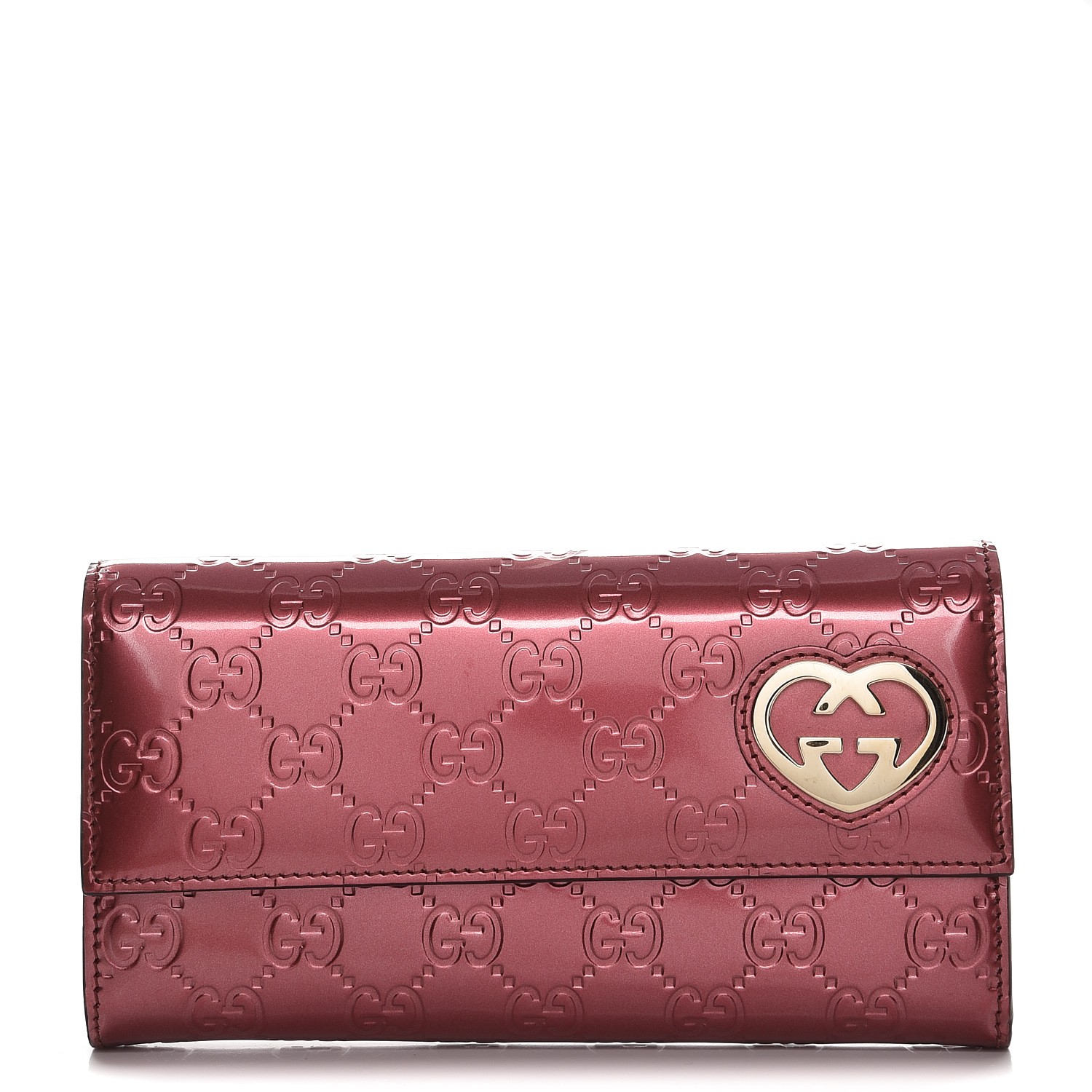 gucci wallet with heart on back