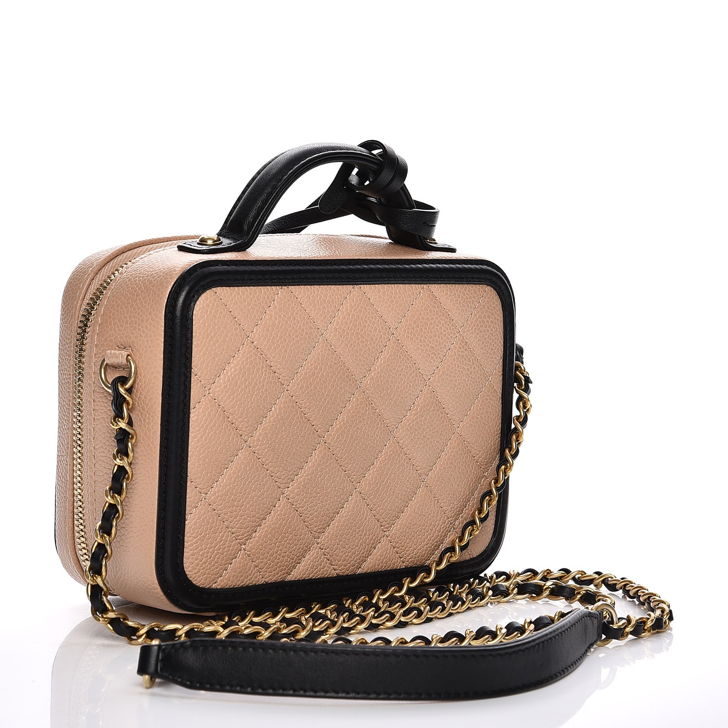 chanel caviar quilted small cc filigree vanity case