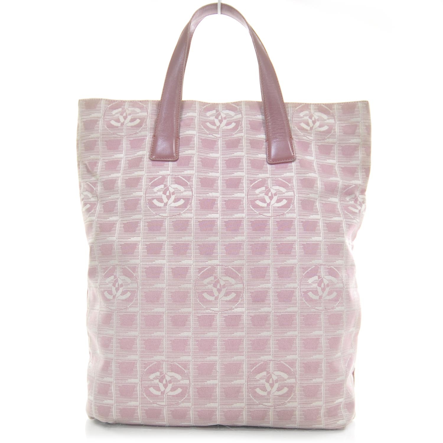 CHANEL Nylon Travel Tote Pink 27113