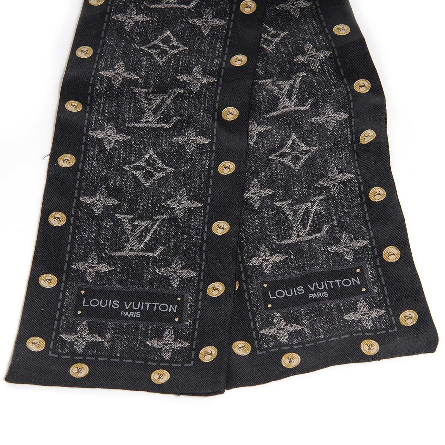 Louis Vuitton Beige Denim Monogram Studdy Silk/Wool Shawl Scarf - Yoogi's  Closet