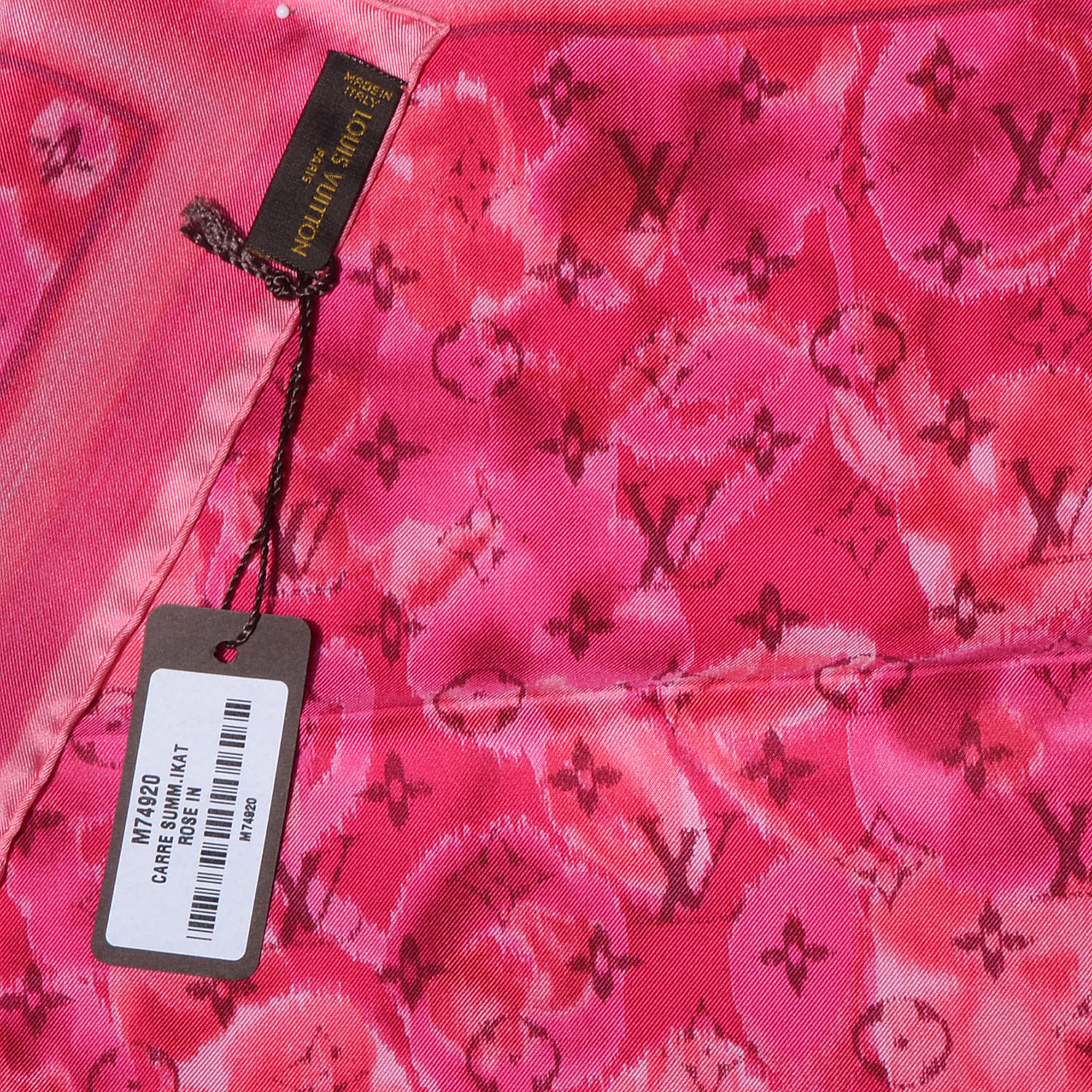 Louis Vuitton Rose Indien Ikat Cotton/Silk Pareo Scarf - Yoogi's Closet
