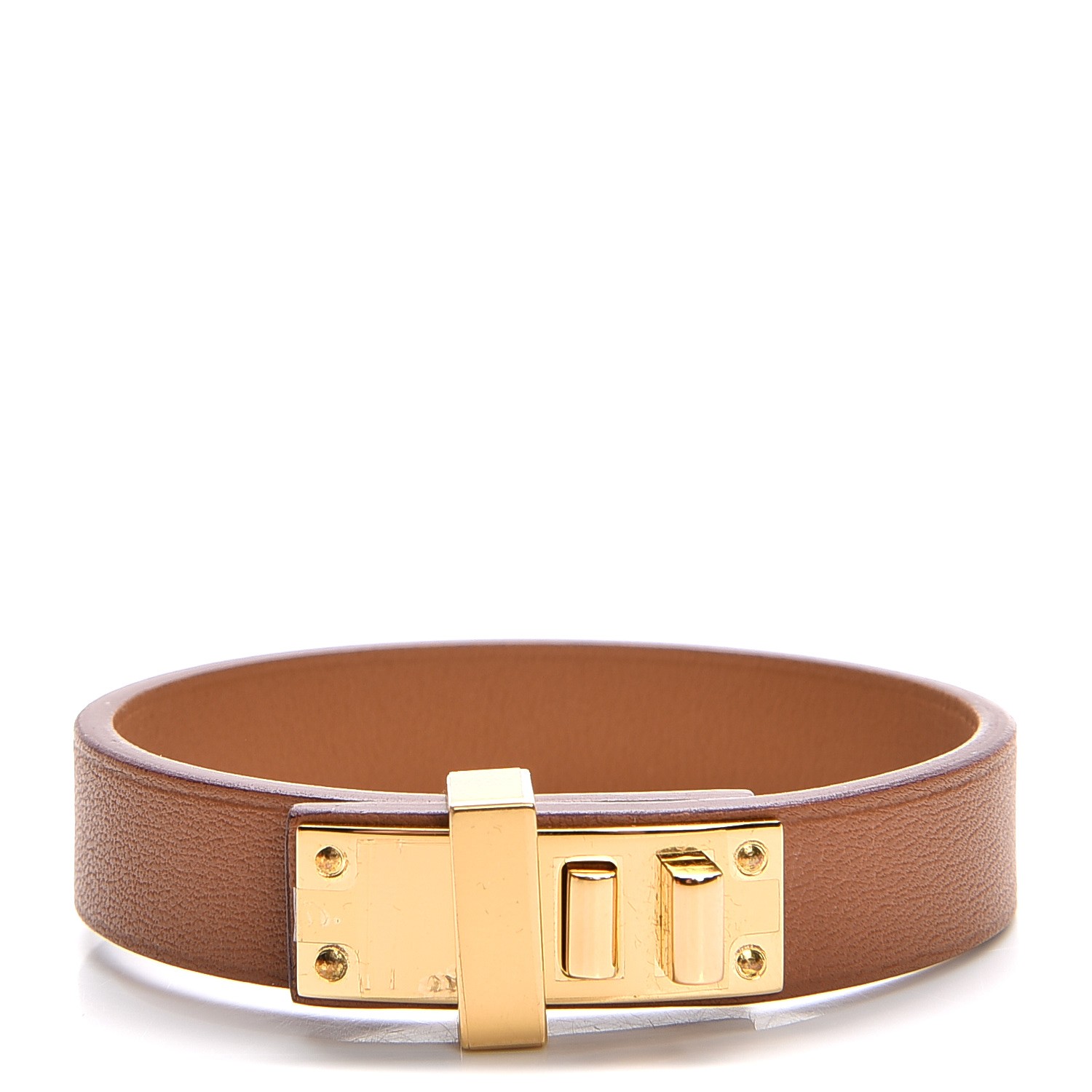 HERMES Swift Mini Dog Simple Tour Bracelet T2 Gold 209791