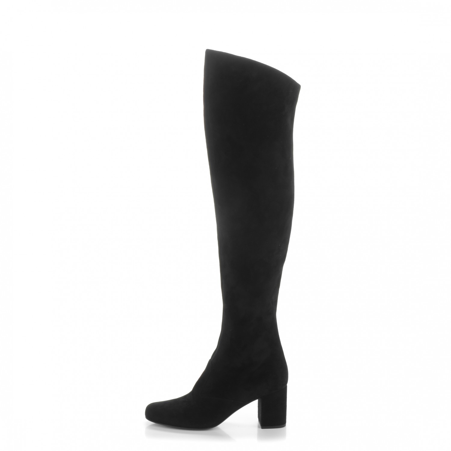 saint laurent over the knee suede boots