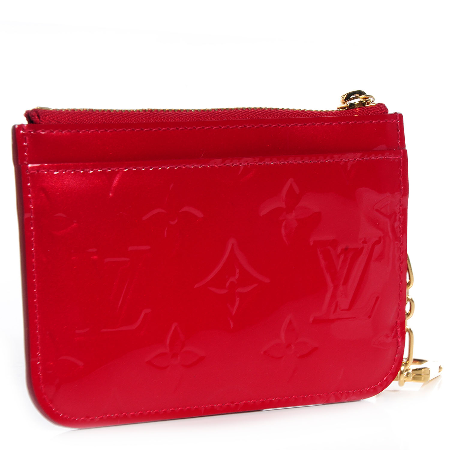 louis vuitton red vernis key pouch