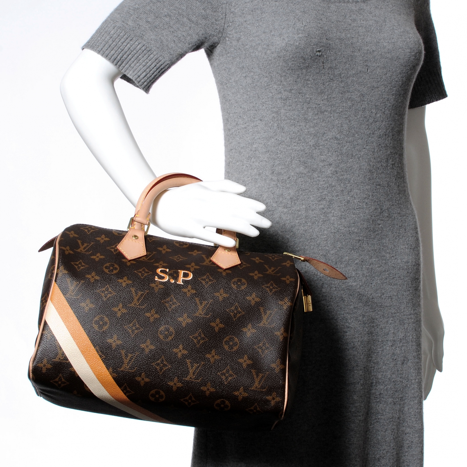Louis Vuitton Speedy 25 Bandouliere My LV Heritage Monogram Hand Bag