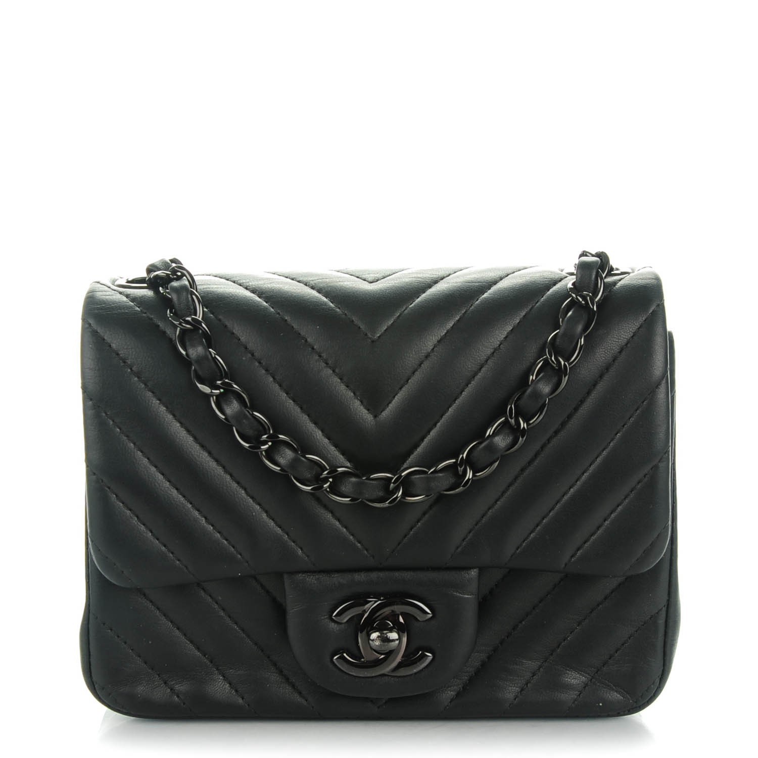 chanel mini square chevron