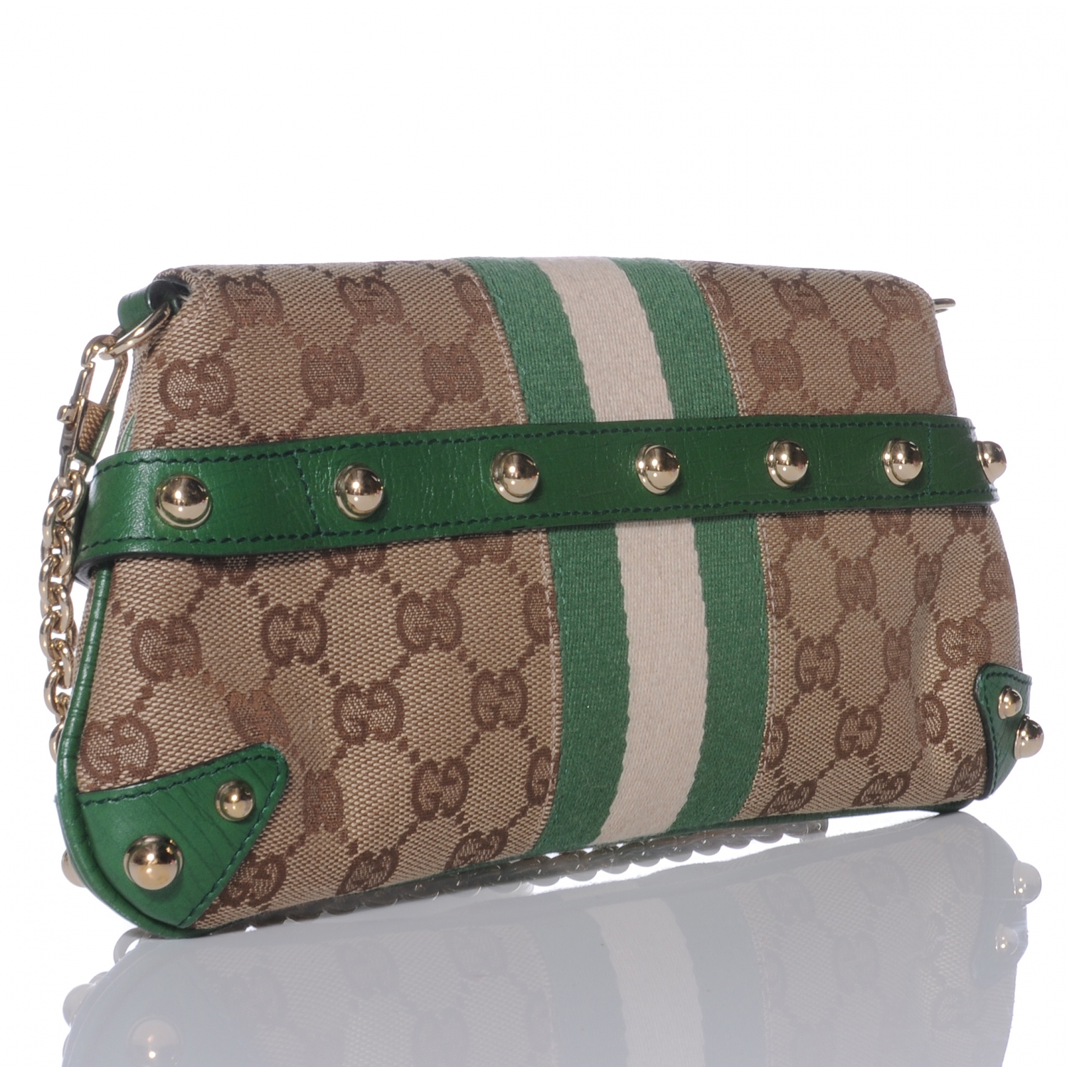 gucci monogram horsebit clutch