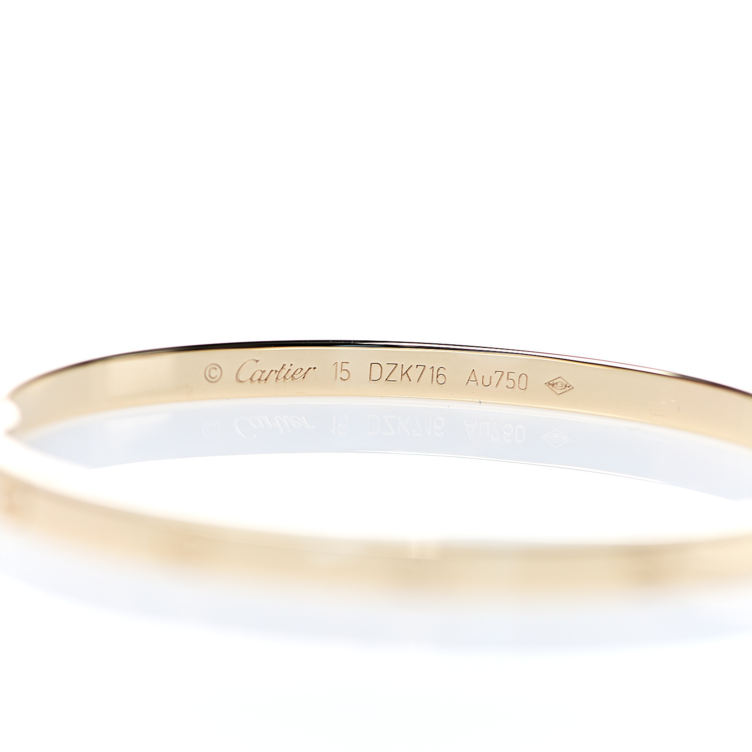 CARTIER 18K Yellow Gold Small LOVE Bracelet 15 529582